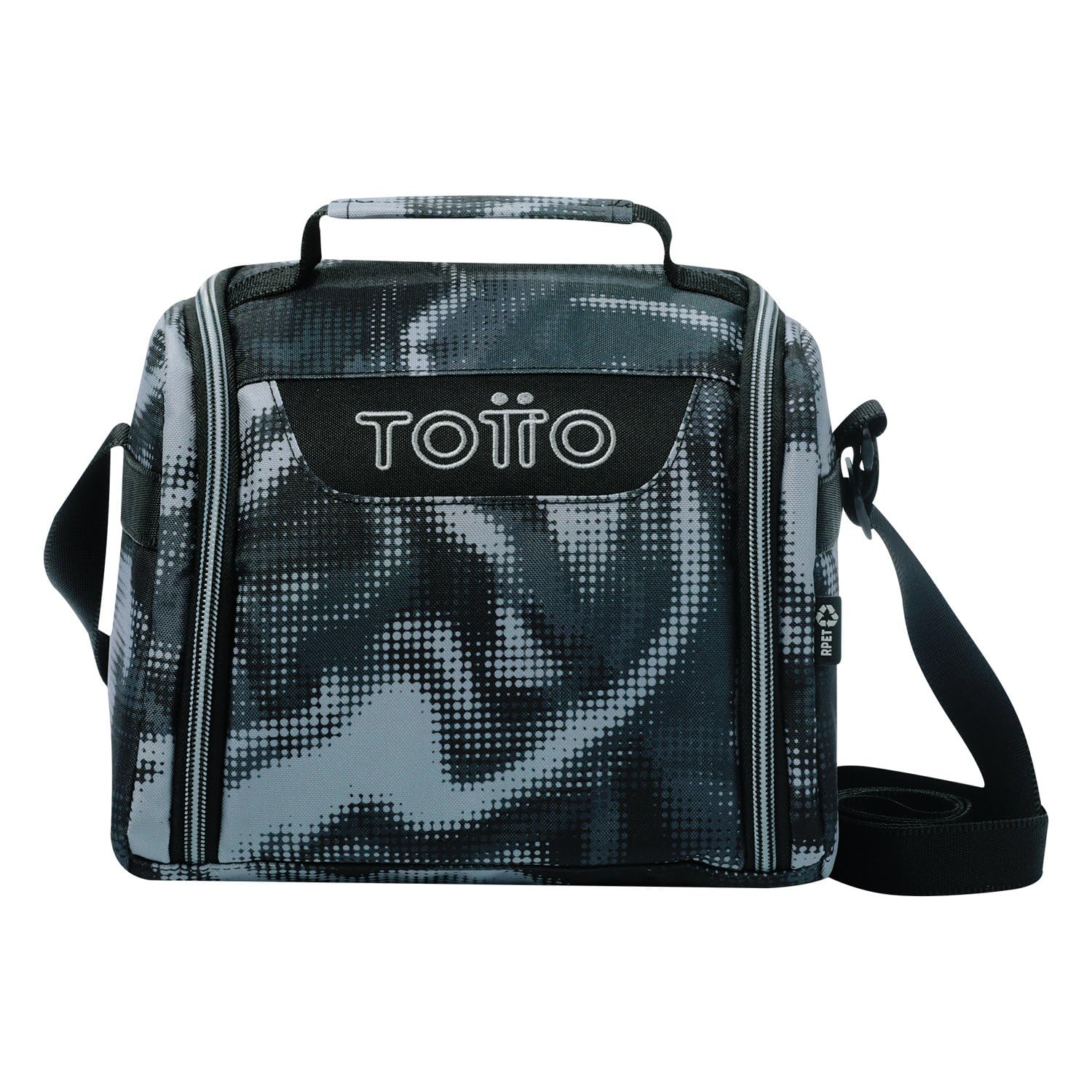 TOTTO - Bolsa Térmica Porta Alimentos 8 L, Modelo Resaltador, 25 x 20 x 17 cm, Portameriendas Infantil, Apertura 180º, Asa de Mano, Correa Ajustable, Pasador para Mochila con Ruedas, Color Bluc