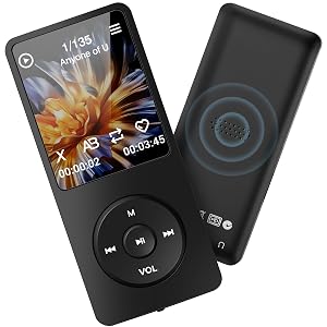 MP3 Player with Bluetooth 5 2 Portable 32GB MP3 MP4 Music Player with Speaker 1 8 TFT Color