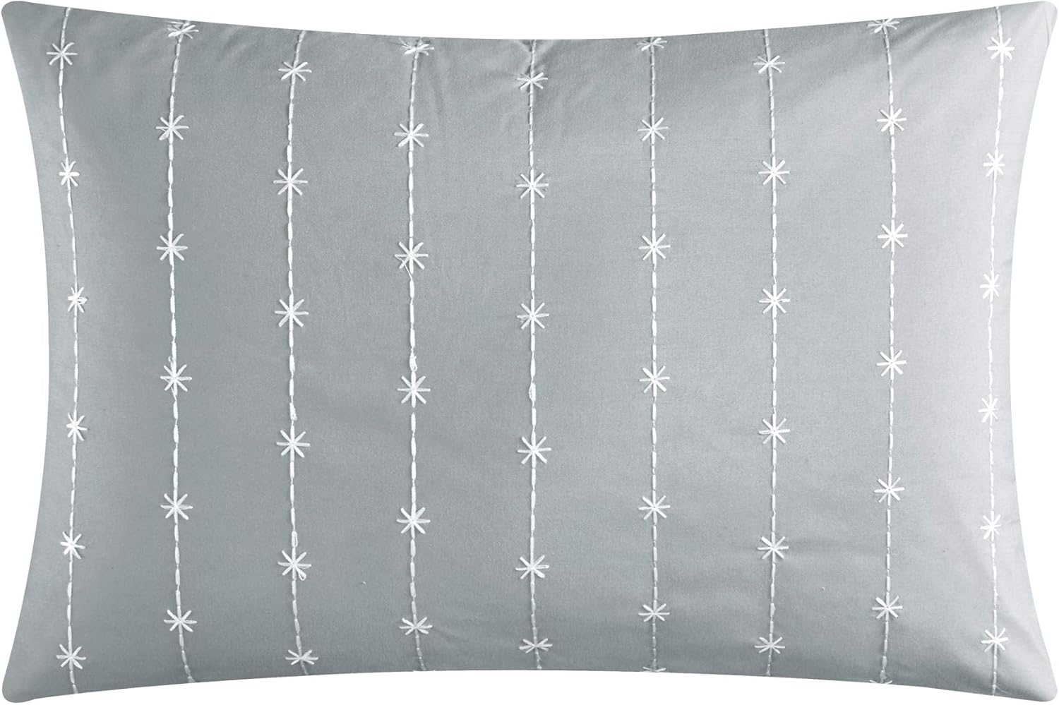 Chic Home Kensley 4 Piece Comforter Set Washed Crinkle Ruffled Flange Border Design Bedding-Decorative Pillows Sham Included, Twin, Grey