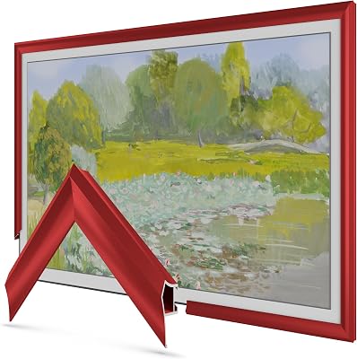 Candy Apple – Marco de TV prismático rojo de aleación de 32 pulgadas, compatible solo con televisores Samsung The Frame (se adapta a 2021-2026, LS03A, LS03B, LS03C, LS03D, LS03FA)