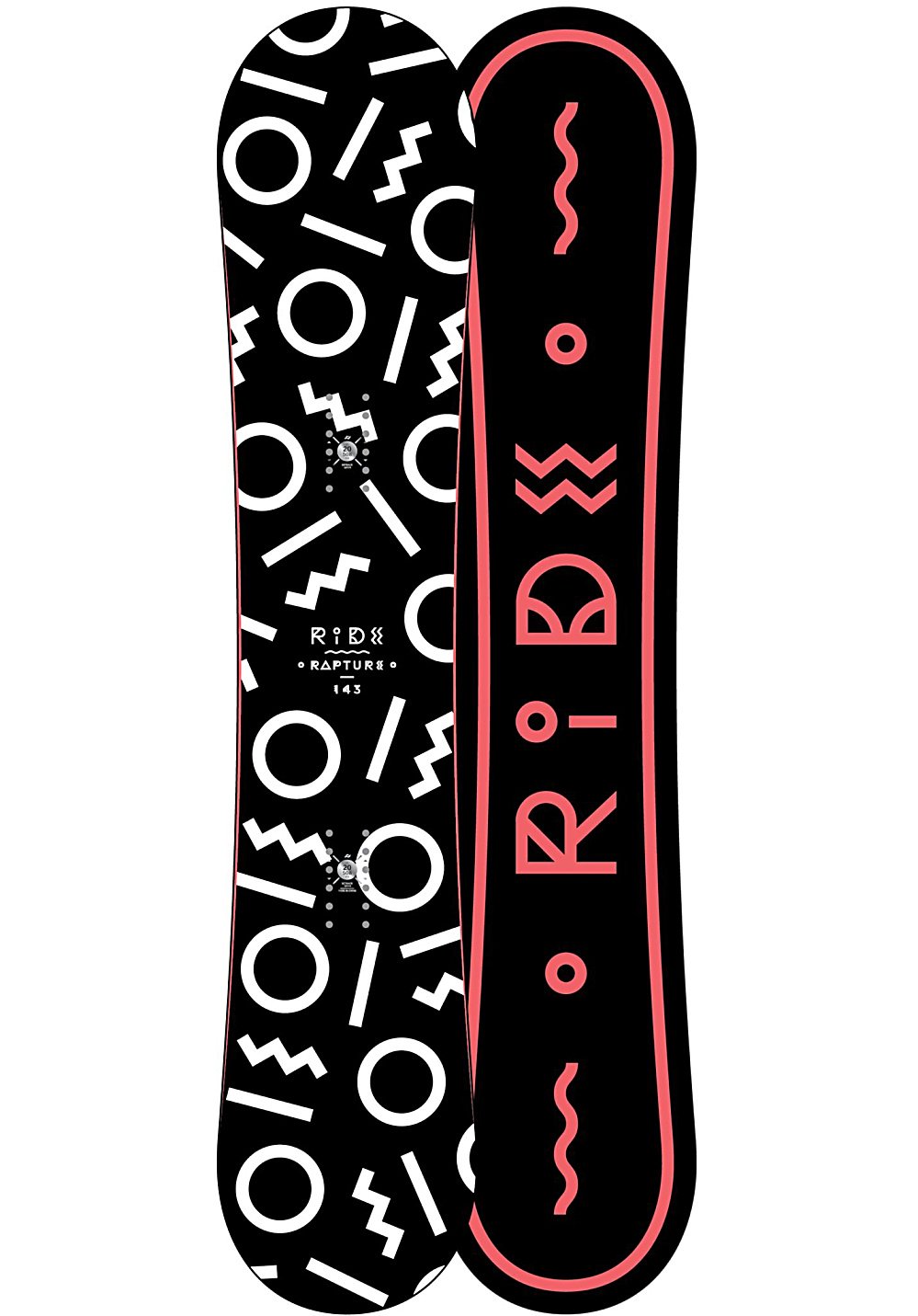 Ride Snowboards Damen Freestyle Board schwarz 143