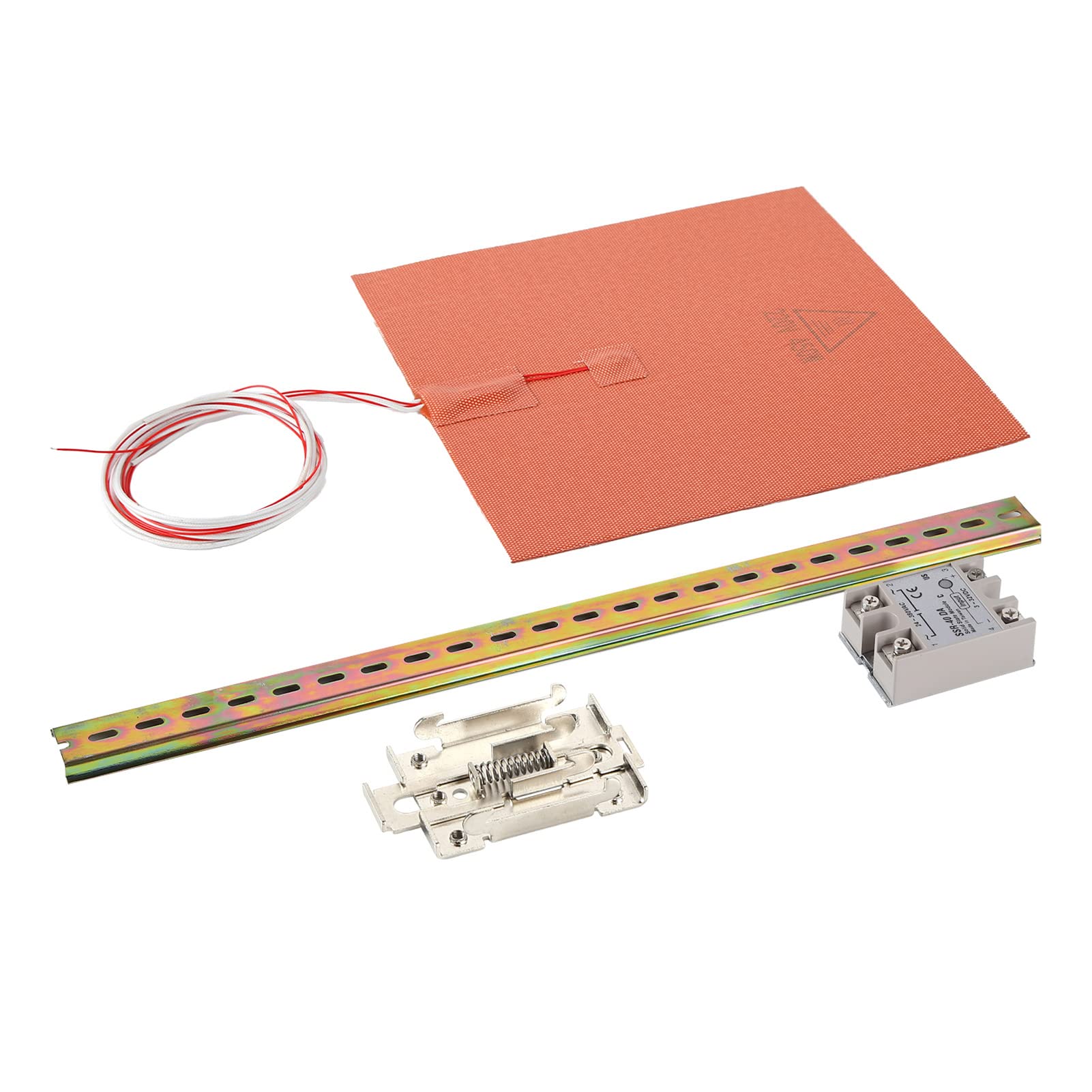Zestaw grzałek silikonowych do drukarki 3D, przekaźnik SSR, osłona przesuwna, stół podgrzewany, 250x250mm, 220V, 450W