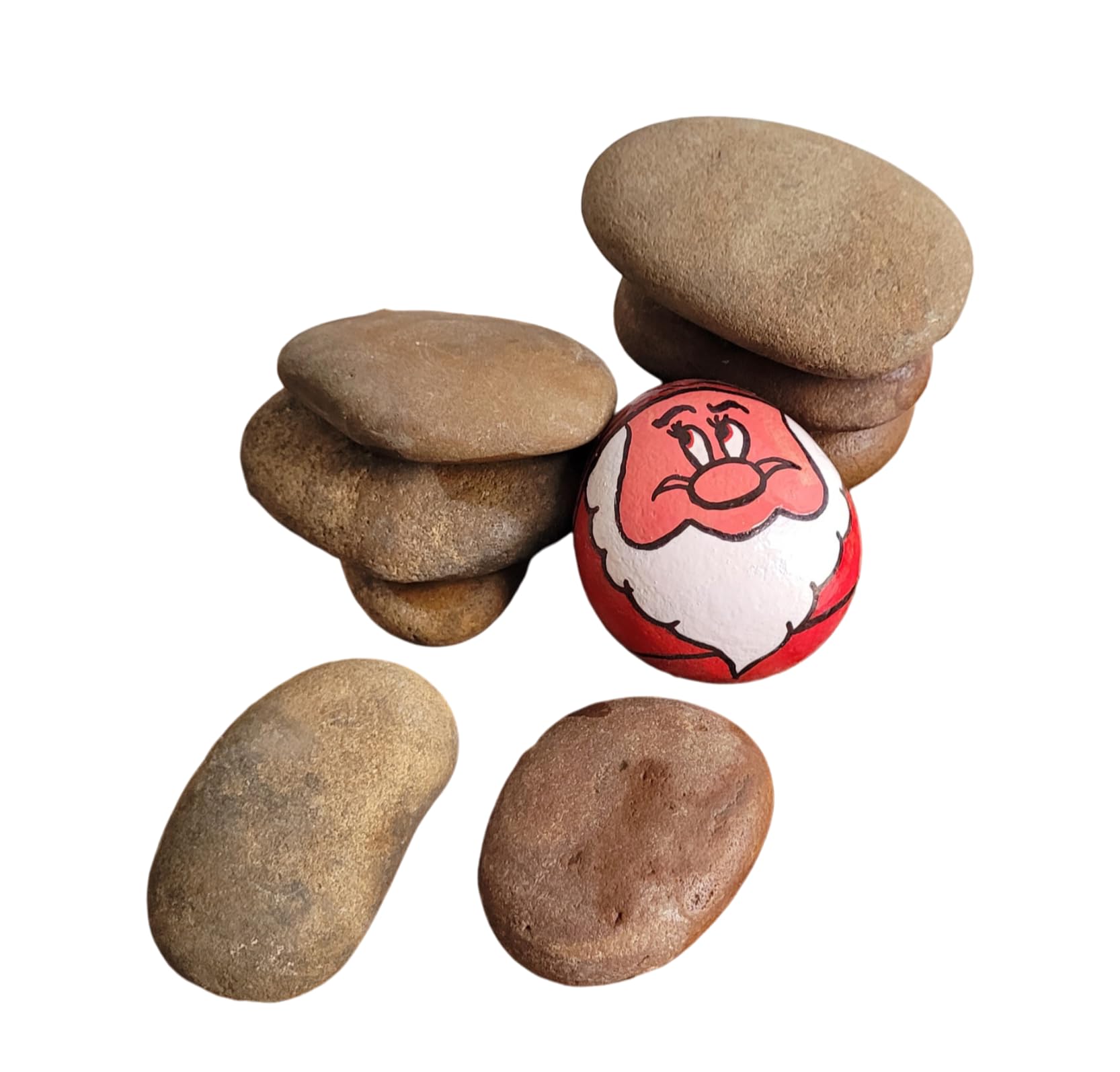 R&M Natural River Pebble | Pack of 2kg | Decorative for Home,Office, Fountain, Vase Fillers,Table Scatter, Wedding, Aquarium | Flat Smooth Stones | Landscaping Gardening Space Filler | Brown-image-49