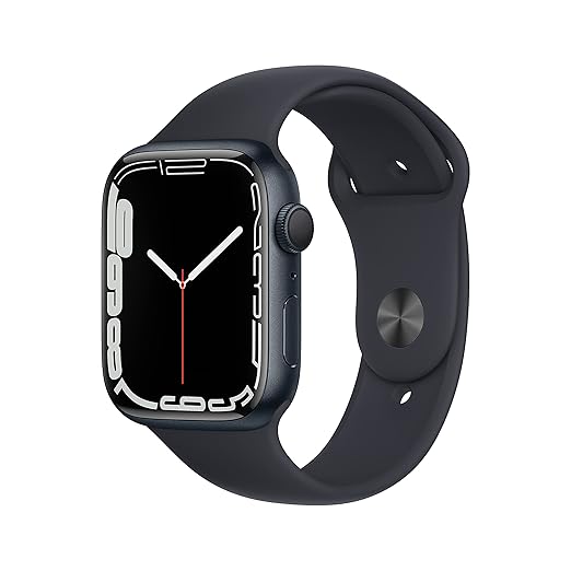 Apple Watch Series 7 (GPS, 45mm) - Midnight Aluminium Case with Midnight  Sport Band - Regular : Amazon.in: Electronics