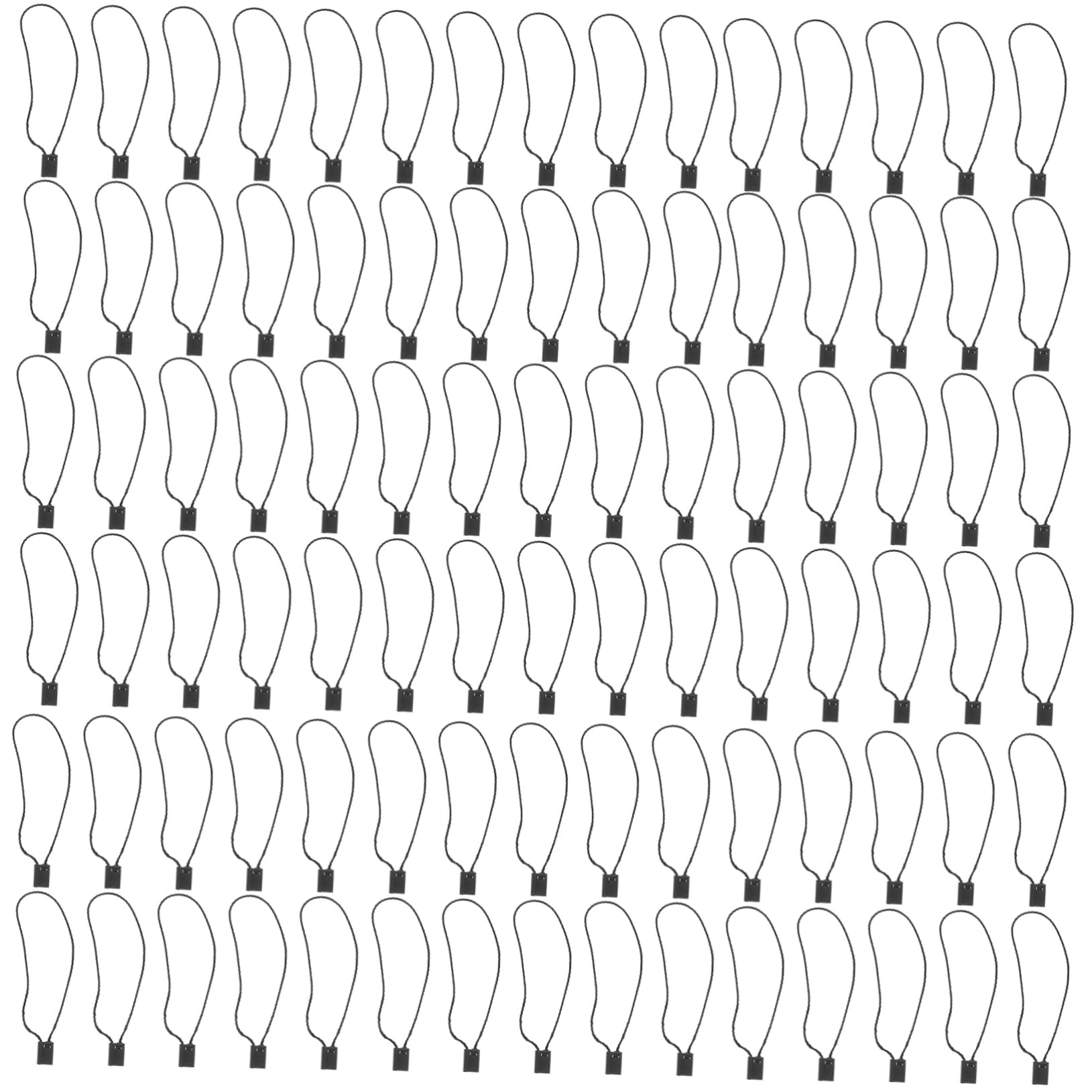 KICHOUSE 1000pcs Sling Tag Snap Lock Garment Tag Rope Premium Tag Ropes Bag Seal Lock Cord Clasp Garment Label Fasteners Craft Showing Fastener Hanging Tag Snap Labels Black Plastic