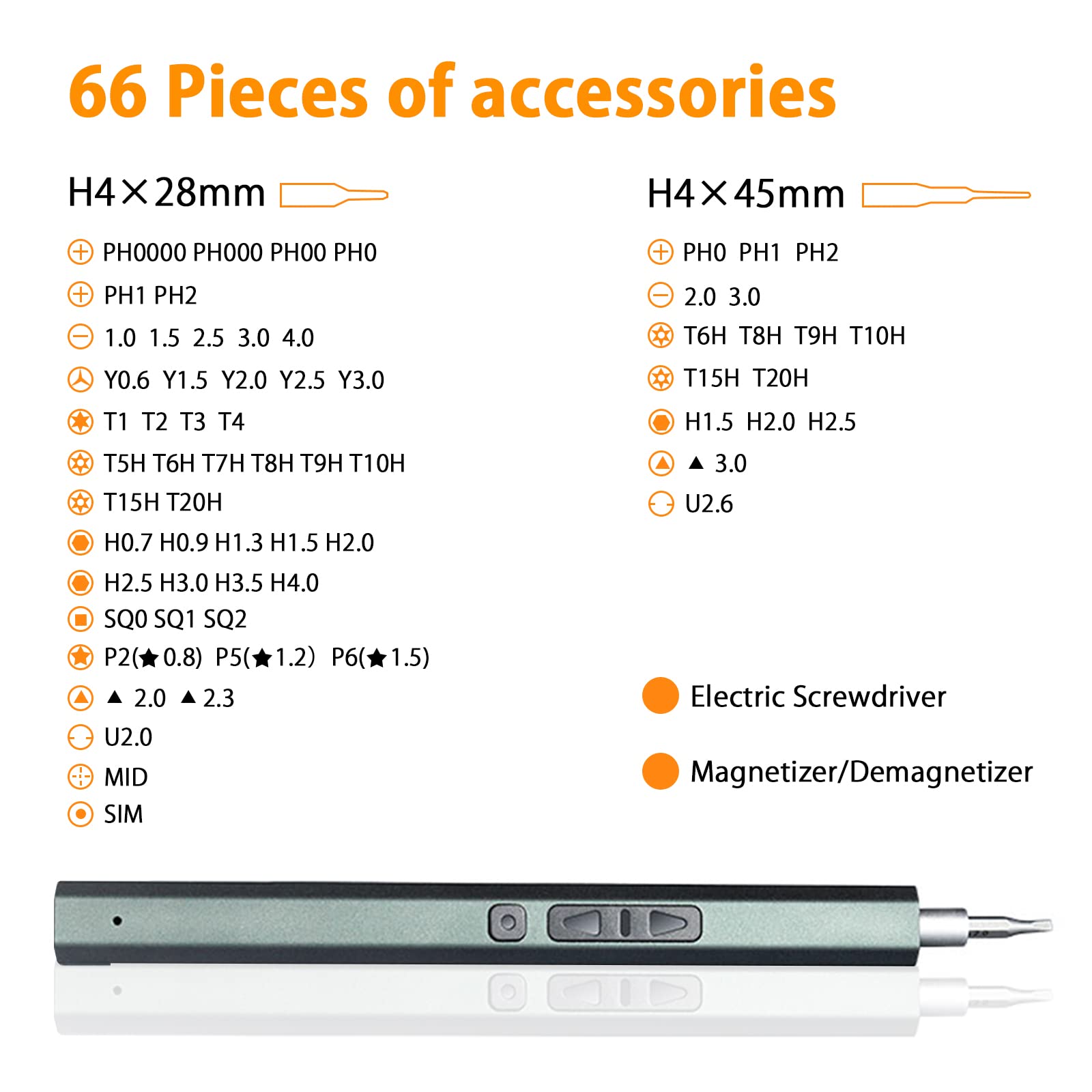 Tournevis Electrique Sans Fil,66 en 1 Tournevis de Precision,Tournevis électrique-precision Avec LED,Kit Tournevis de Précision,Mini Tournevis,Tournevi Electronique Pour jouets, montres
