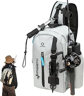 Small Fishing Bag with Rod Strap, Portable & Lightweight, Fish Small Tackle bag – Fits Tackle Boxes & Gear,Move Freely, Cast Smoothly - Fishing Gifts for Men