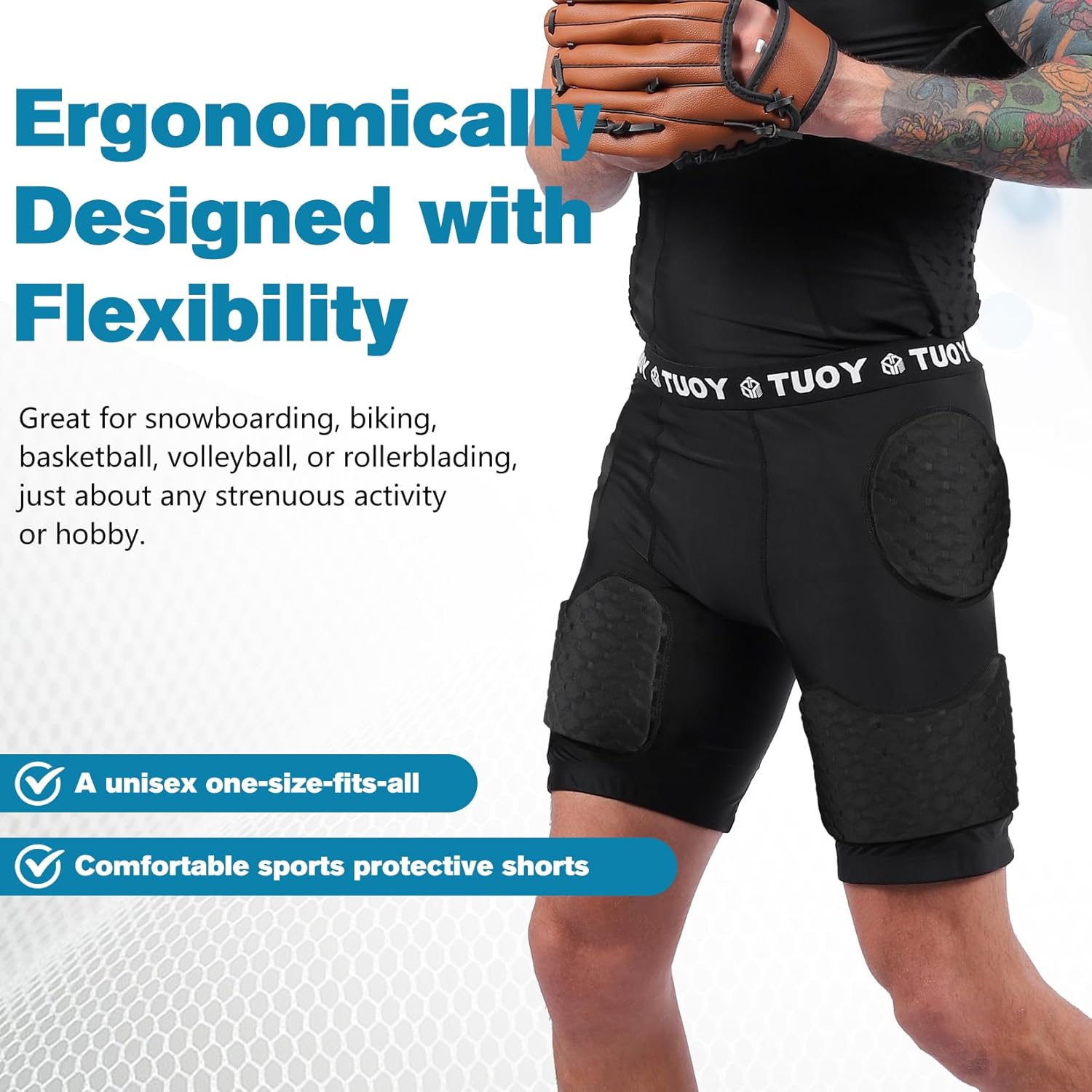 Men's Football Girdles Hip Thigh Tailbone Protector Adult Athletic Protective for Rugby Baseball Skate - Image 3