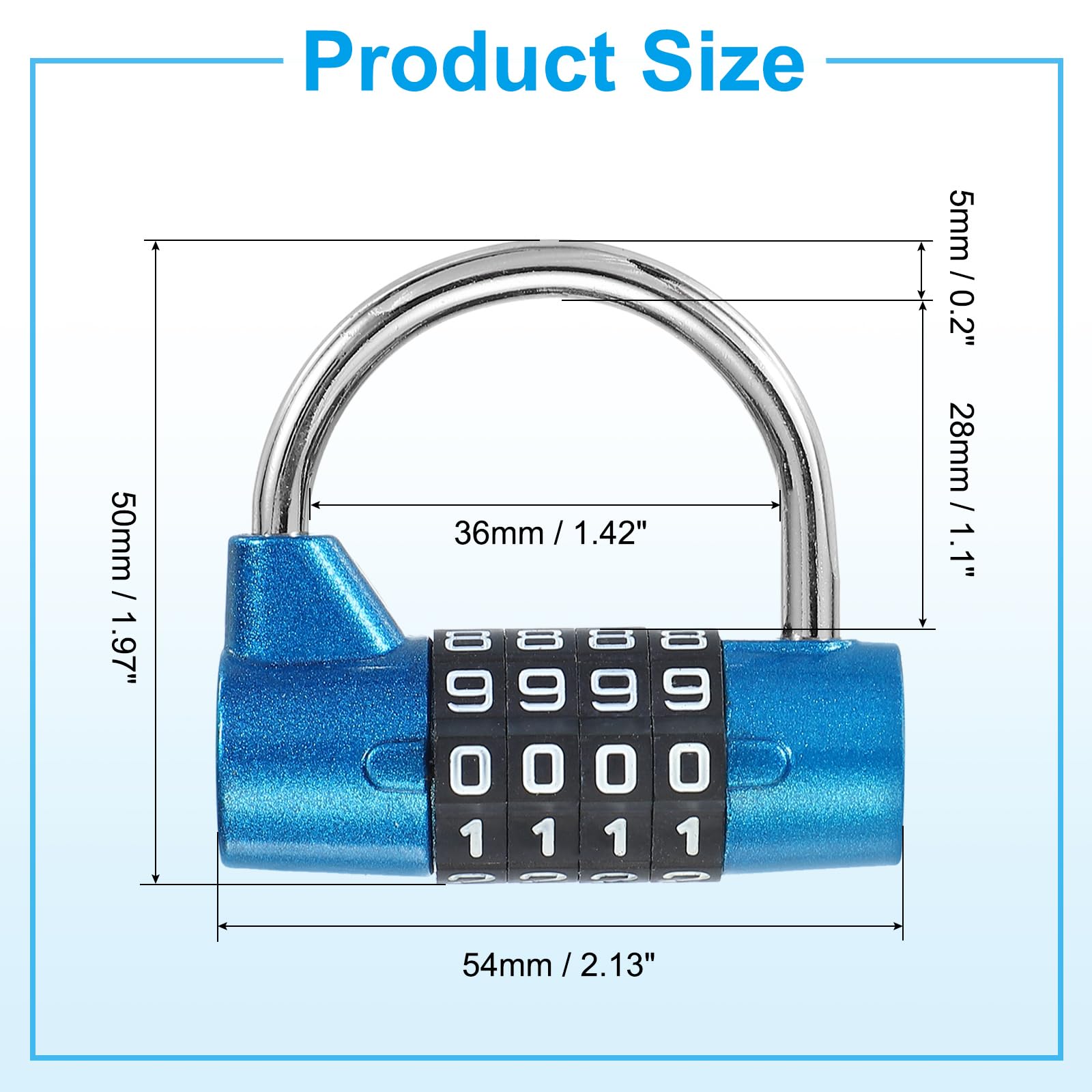 PATIKIL Combination Padlock - Image 2
