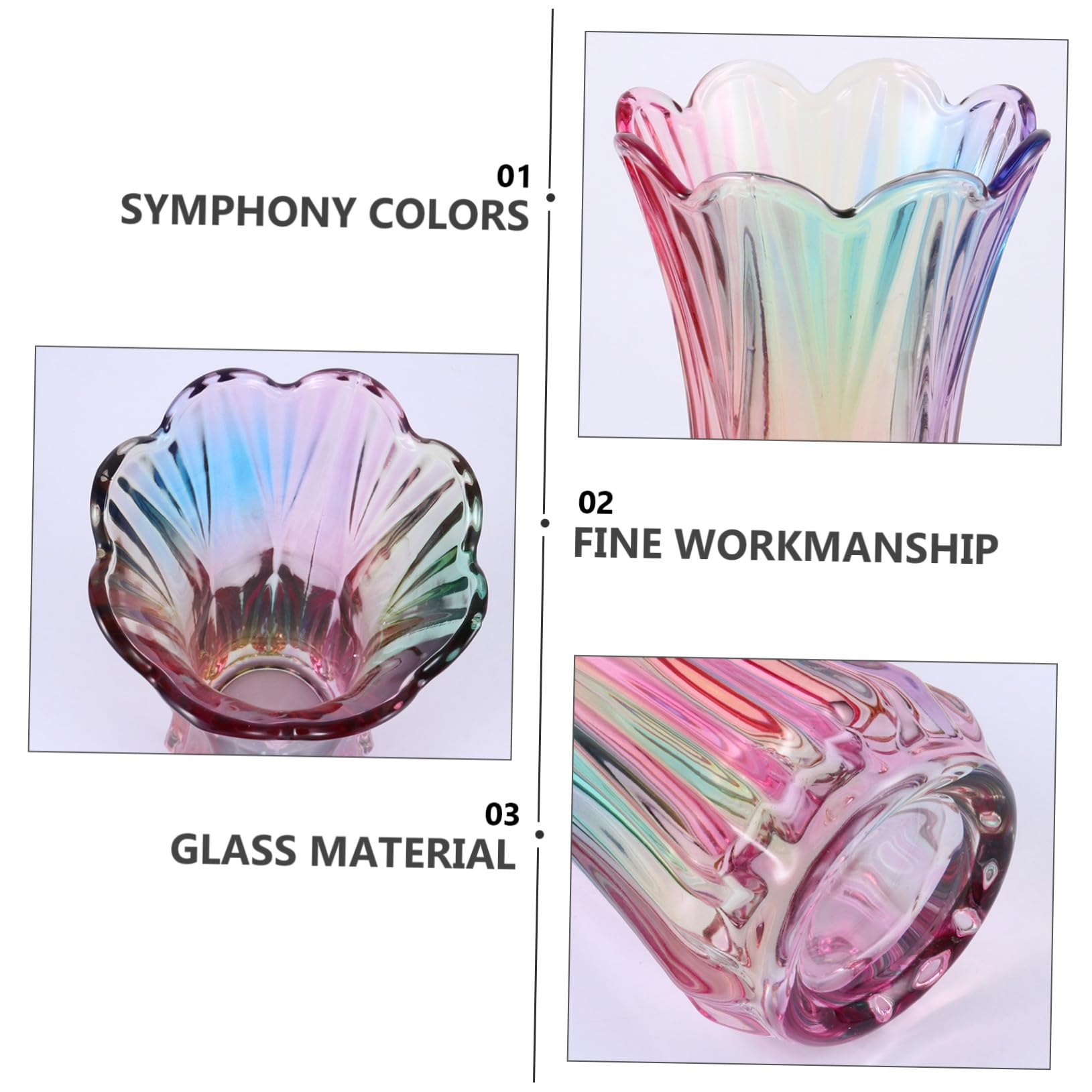 BESPORTBLE Dekorative Glasvase im Retro Stil aus Glas für Grüne Pflanzen und Blumen Fensterbänken und Schreibtischen im Einfachen Stil