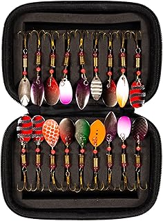 Lixada 18pcs Pesca Spinner Señuelos Set Surtido Metal Duro Señuelos Spinner