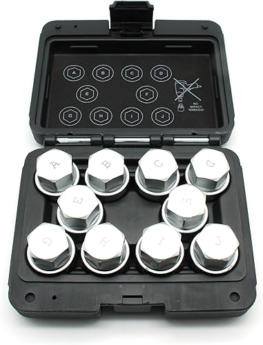 TEMO 10 llaves antirrobo para extracción de tuercas de rueda para Land Rover
