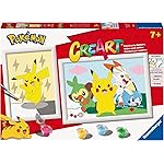 Ravensburger - CreArt Junior Series, Pokemon, Paint by Numbers, Painting Kit Children, Educational Game, Gift Idea Boy and Girl 7+ Years, Amazon Exclusive