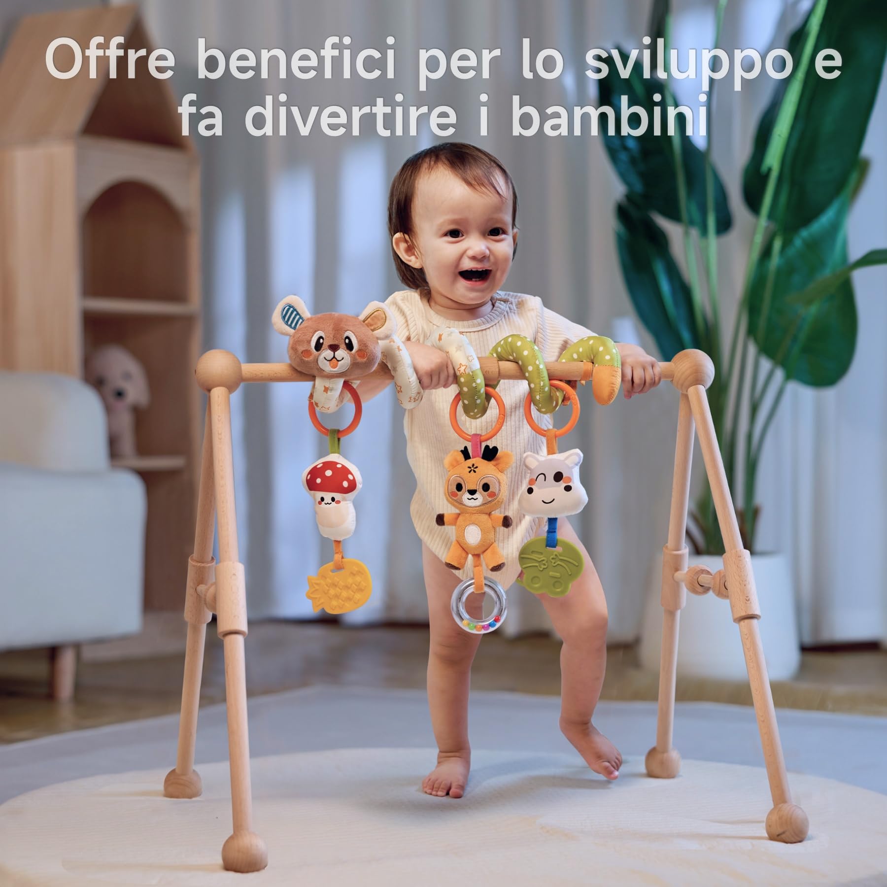 TUMAMA Giochi Spirale Passeggino Neonati - giocattolo per carrozzina per afferrare e giocare - giocattolo per lettino, box, marsupio, seggiolino auto - giocattoli sonoro motorizzato per bambini di età