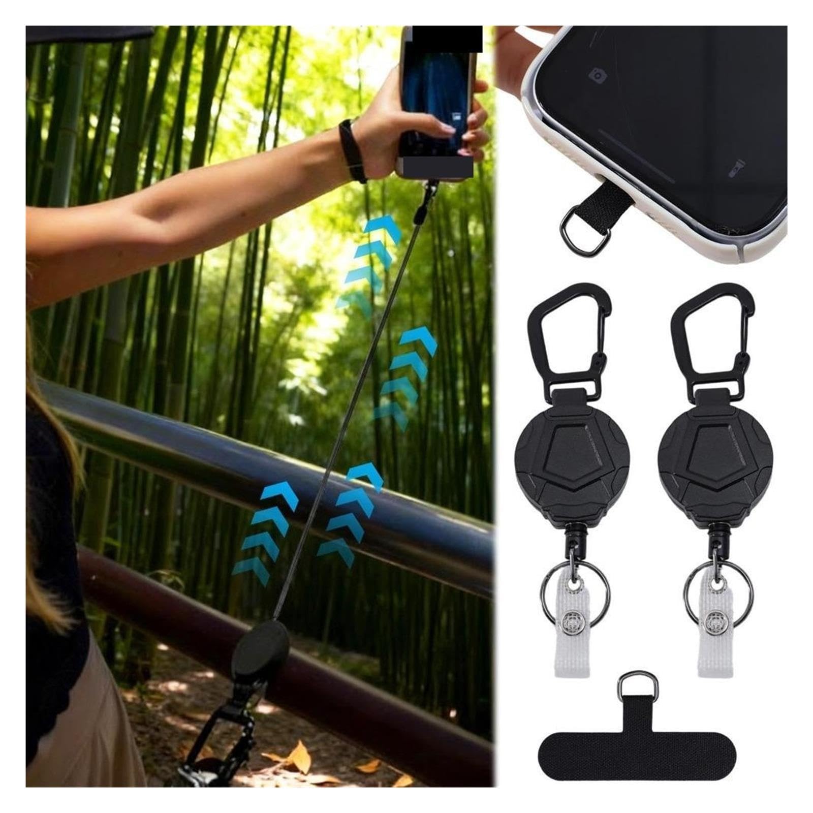 Générique Lanière de téléphone, compatible avec universelle, rétractable