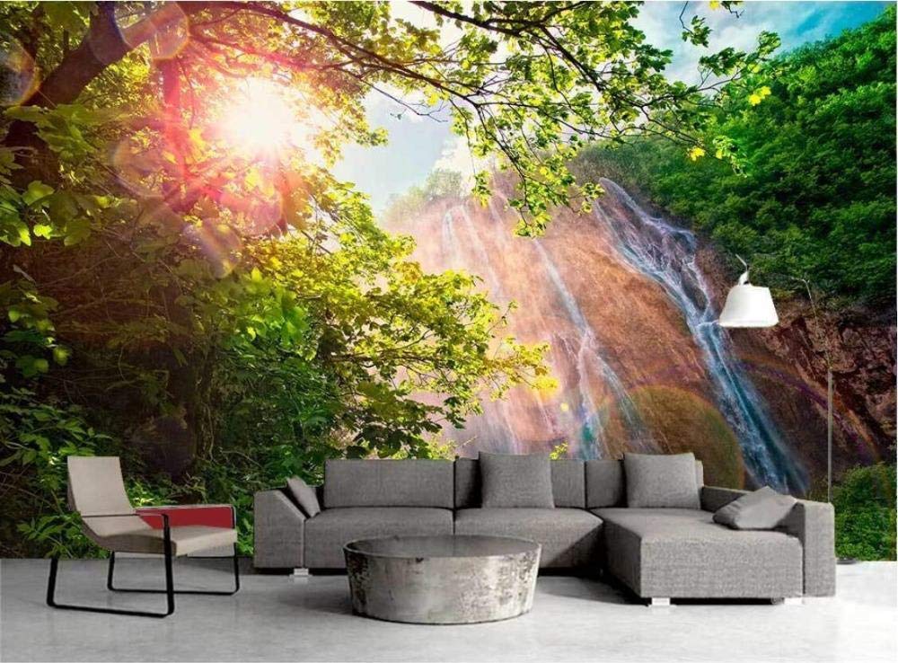 Murale 3D beau soleil cascade haut de gamme 430x300cm