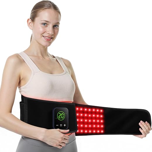 XASLA Red Light Therapy Belt, 660nm &amp; 850nm Near Infrared Light Therapy for Body with Timer, 5000mAh Battery, Portable &amp; C...