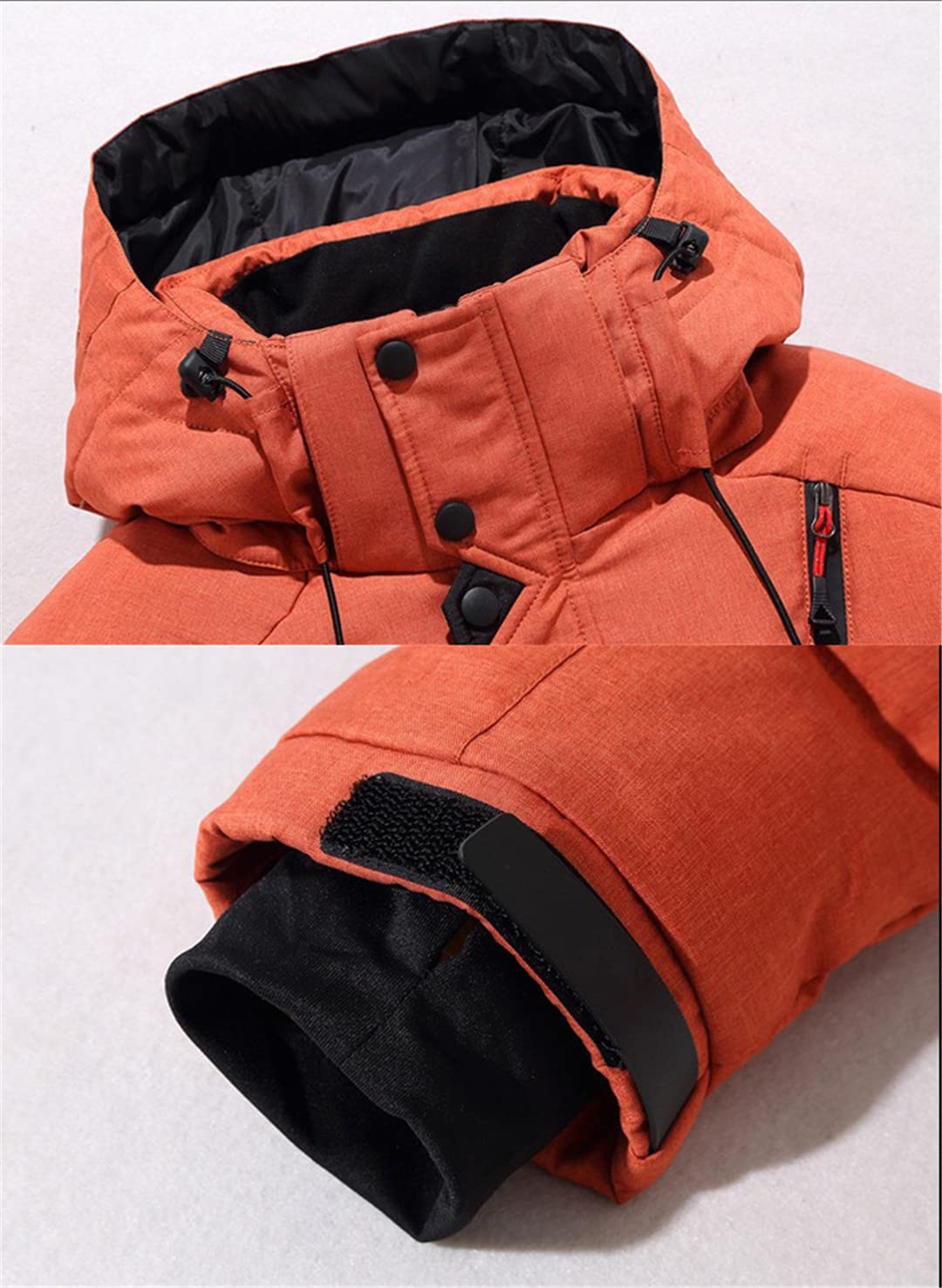 Veste d'hiver épaisse et chaude pour homme avec capuche en duvet de canard épais, parka décontractée avec de nombreuses poches