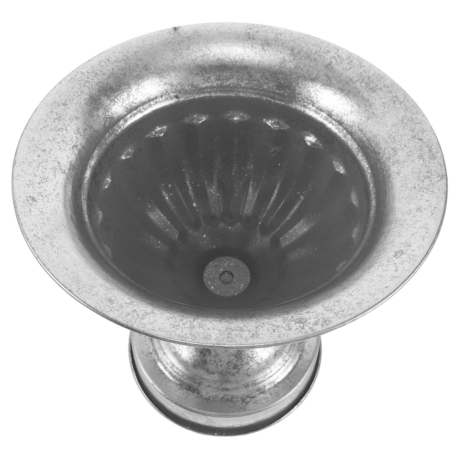Jardinière urne européenne en métal argenté pour décoration terrasse jardin et vase d'intérieur