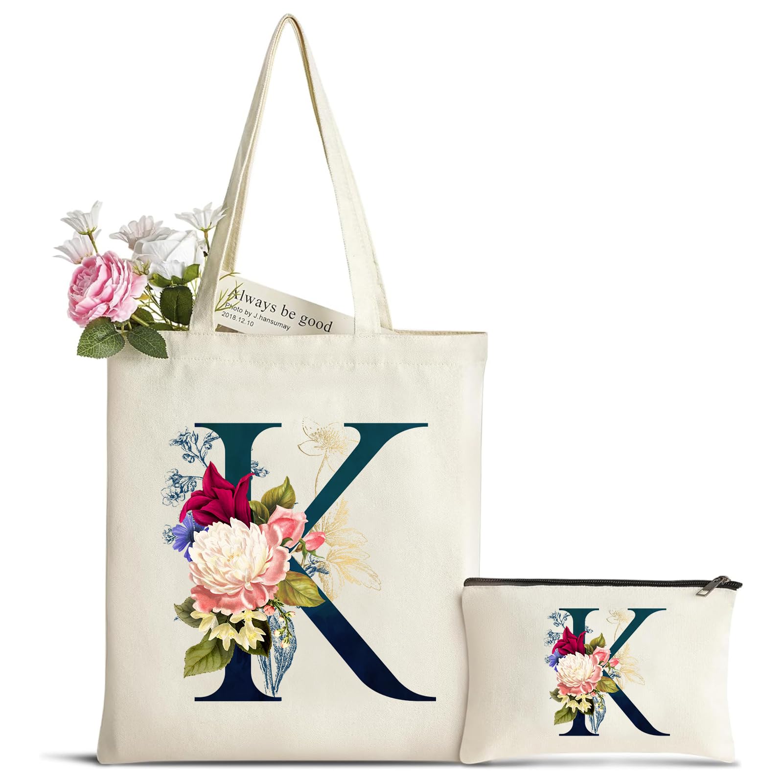 hamatata Oma Geschenk Canvas Tragetasche mit Kosmetiktasche,