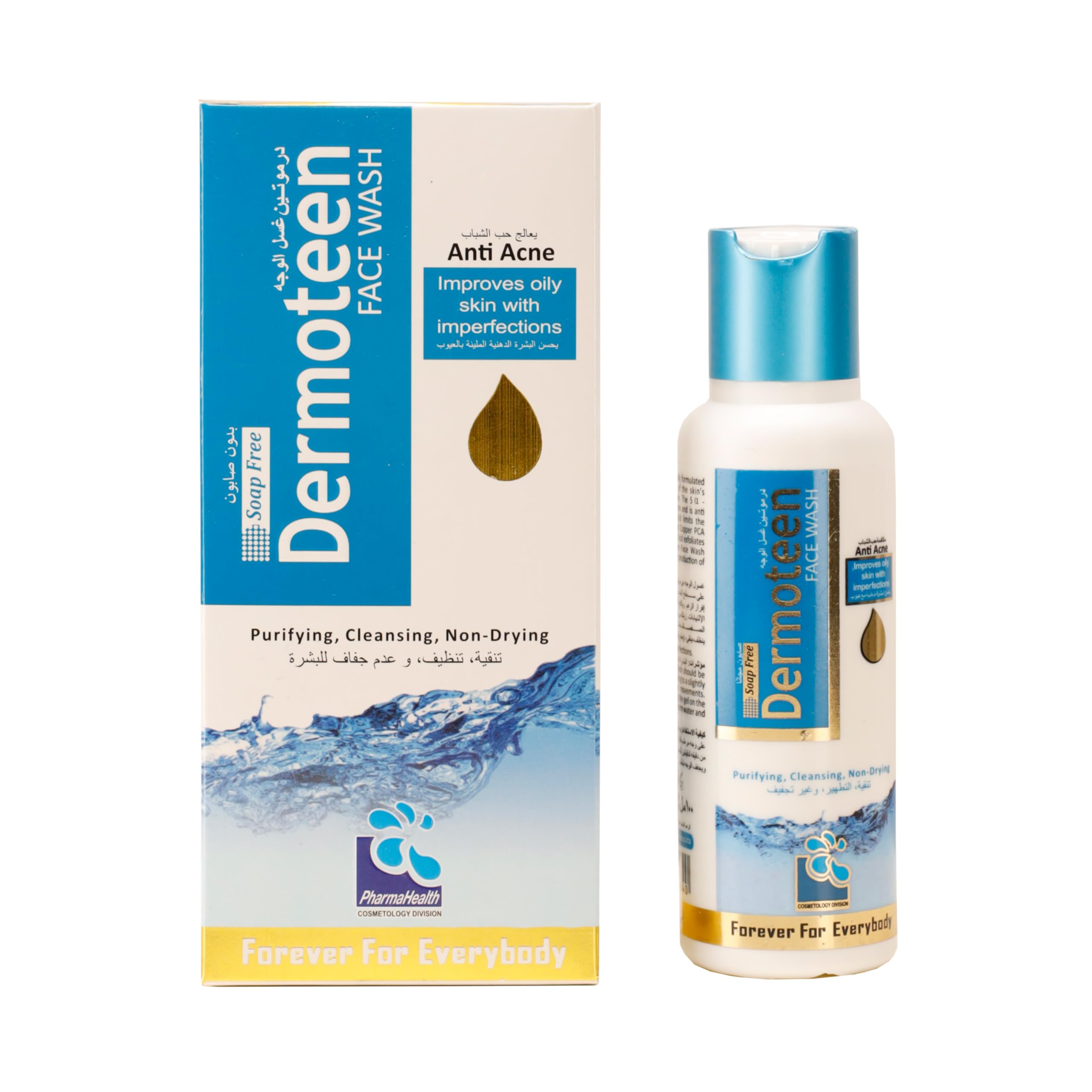 Dermoteen Anti-Acne Face Wash – Salicylic Acid, Aloe Vera & Zinc PCA – Gentle Foaming Cleanser for Oily & Acne-Prone Skin – Soap-Free, Alcohol-Free – Unisex – 100 ml