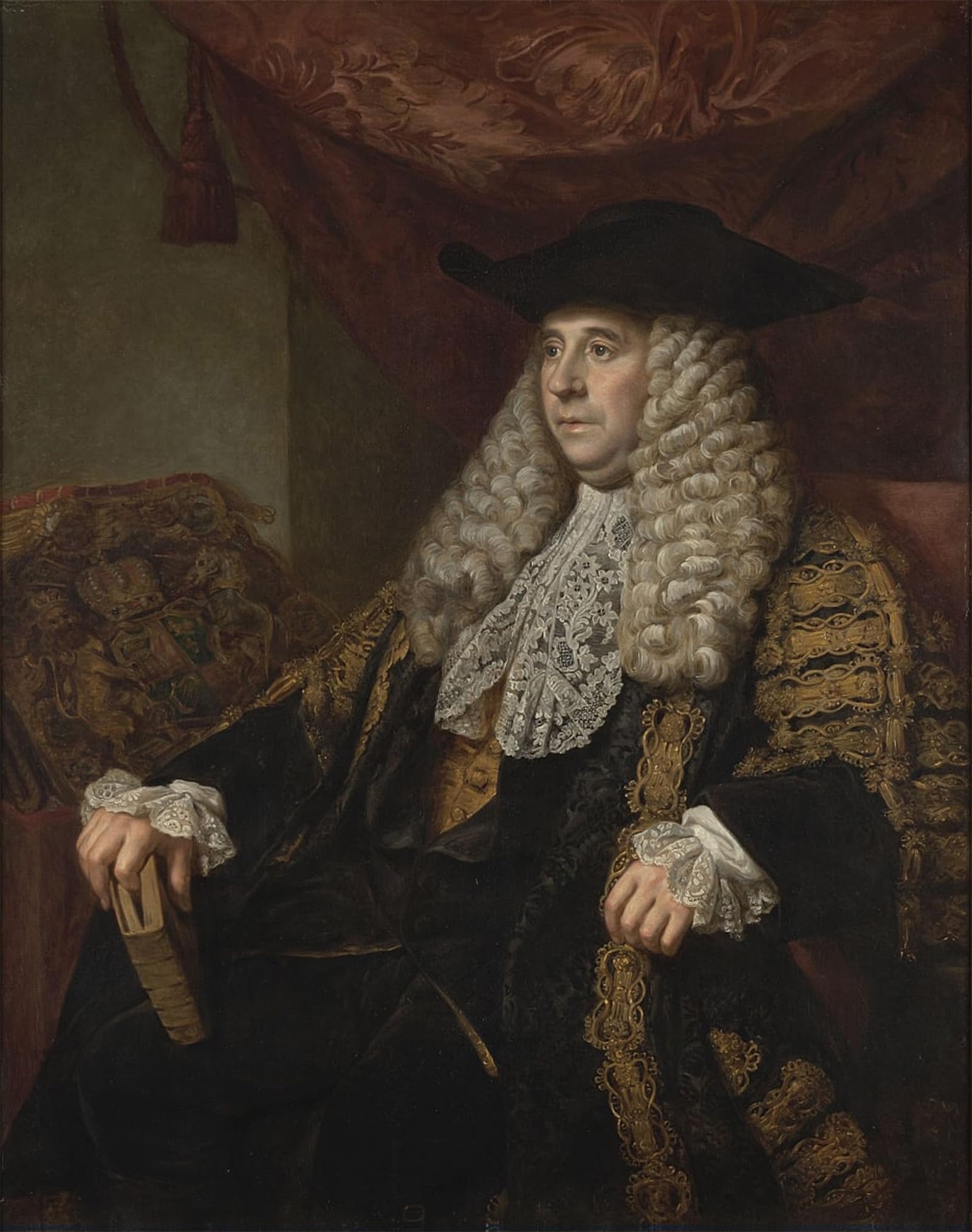 ARTXLXXBN Famous Painting Canvas Artwork Graffiti Print Portrait of Sir Charles Pratt st Earl Camden by Nathaniel Dance Holland Portrait Canvas Image for Home Decor 60x90cm