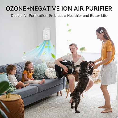 Miniatura 2 de Purificador de aire iónico portátil, ionizadores de aire enchufables y USB para el hogar, purificador de aire ionizador sin filtro para el hogar,