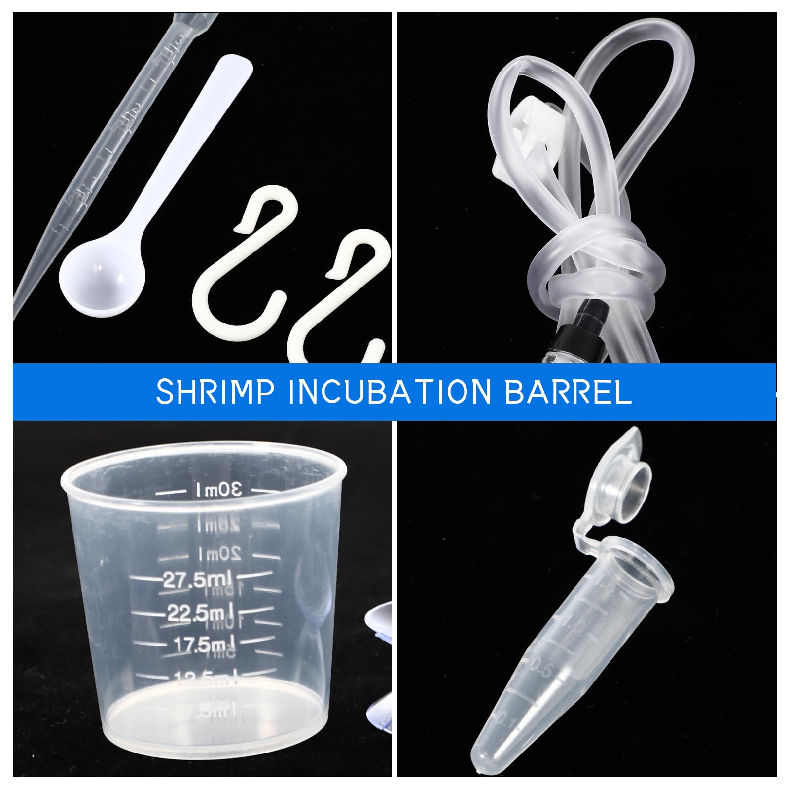 FRCOLOR 2 ensembles d'incubateur Artemia Crevettes Saumure Élevage de crevettes pour poissons Outils Artemia Œufs écloserie Poissons Écloserie Aquarium Plastique Crevettes Œufs