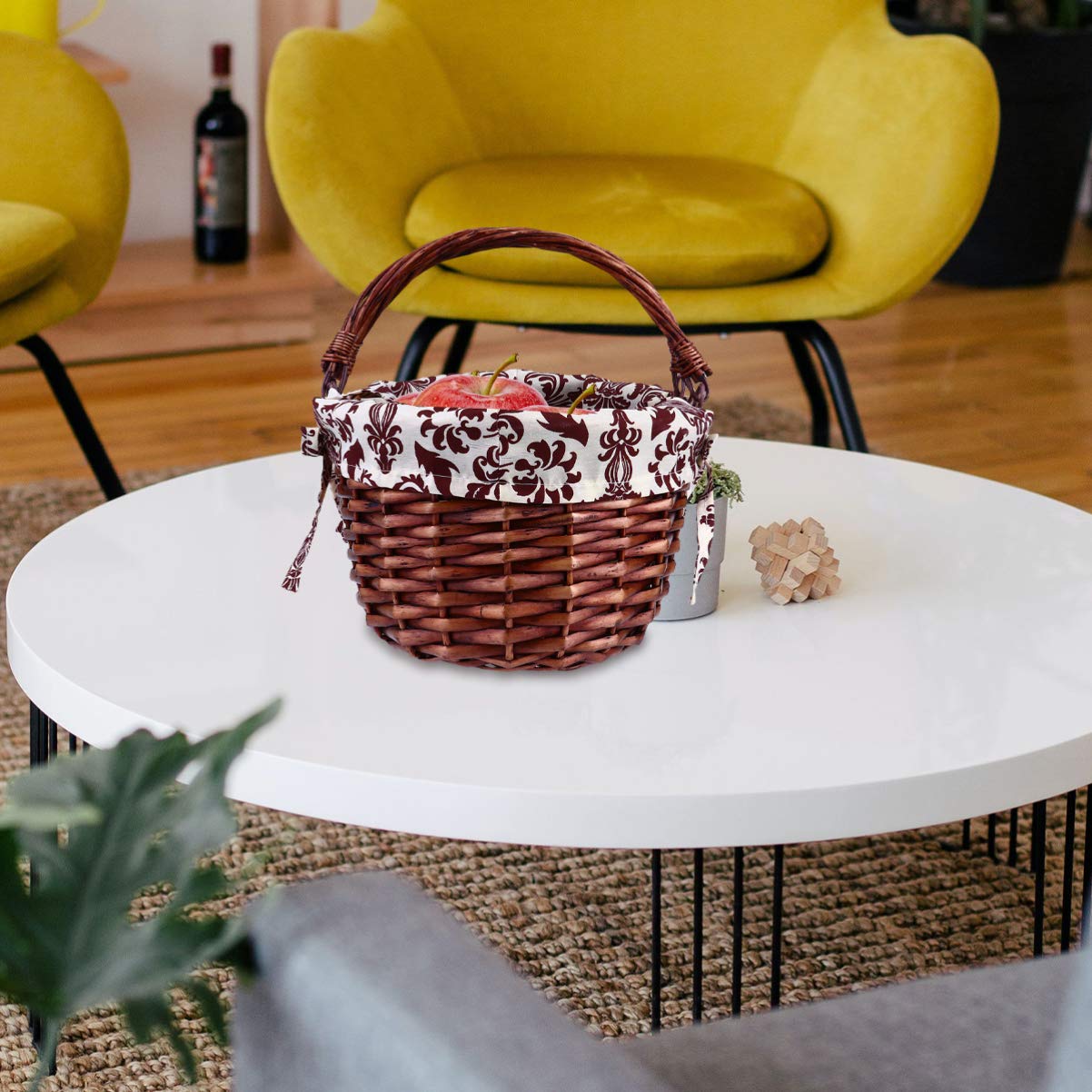 Cabilock Weiden Picknickkorb - Handgeflochtener Korb Mit Griff Für Outdoor & Dekoration