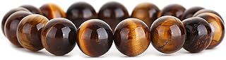 tom+alice Natural Stone Gemstone Healing Power Beaded Stretch Beacelets 10MM Round Beads for Women & Man, 9 inch, Stone