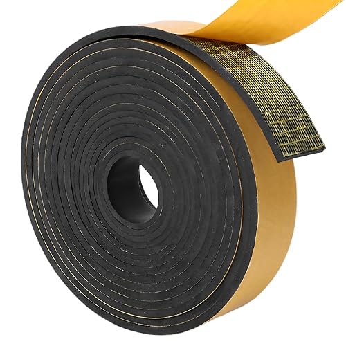 Miniatura 34 de DGSL Hoja de goma de neopreno autoadhesiva, 1 pulgada de ancho x 1/8 pulgadas de alto x 10 pies de largo, hojas de goma sólida, rollos y tiras