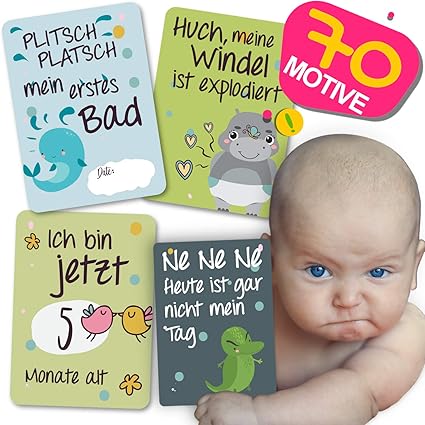 Janeyo Cartes Pour Les Etapes De Votre Bebe 70 Motifs De Pas Y Compris Des Cartes