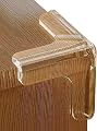 QUALIFT 8pc Transparent Table Corners Edge Protector - Durable, T-Shaped Baby Proofing for Safety Against Sharp Furnitur