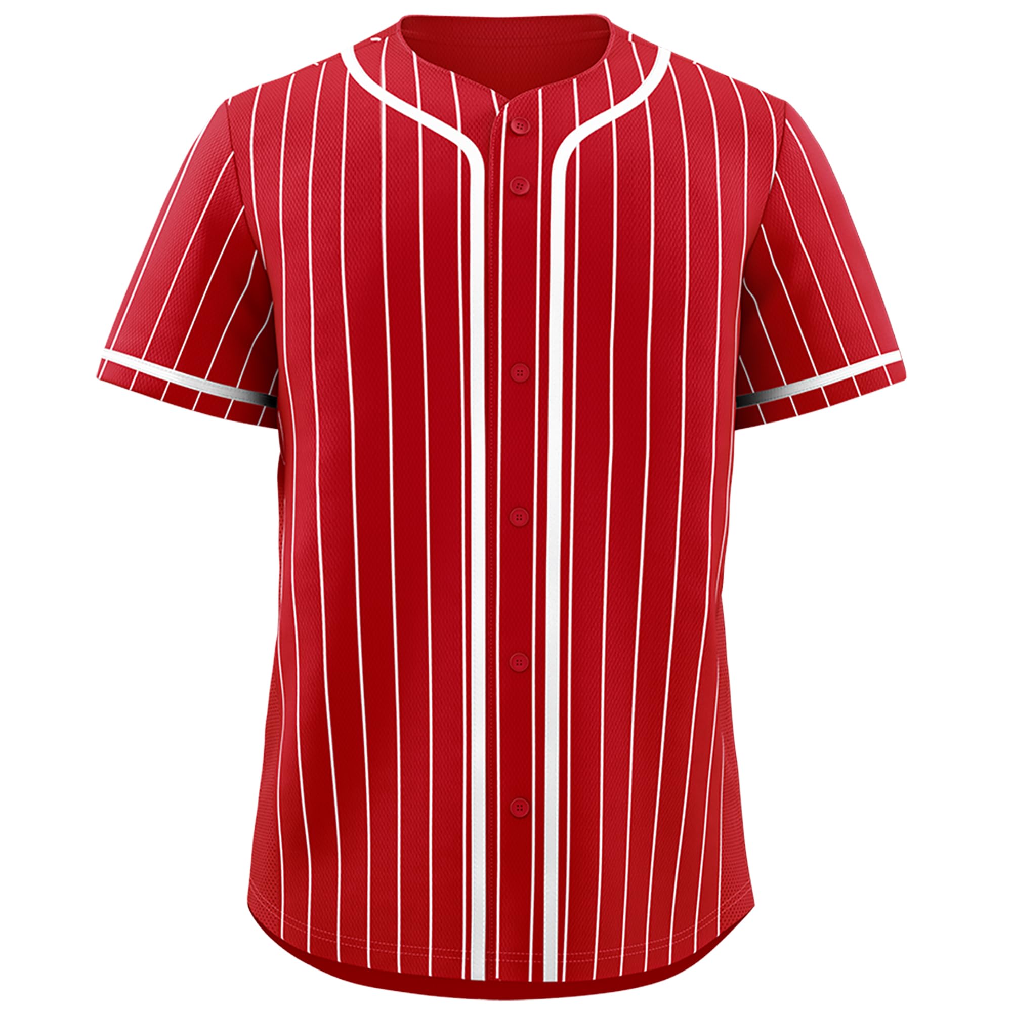 KXK Pinstripe Baseball Jersey for Men Women,Blank Button Down Baseball Shirt Team Sports Uniform