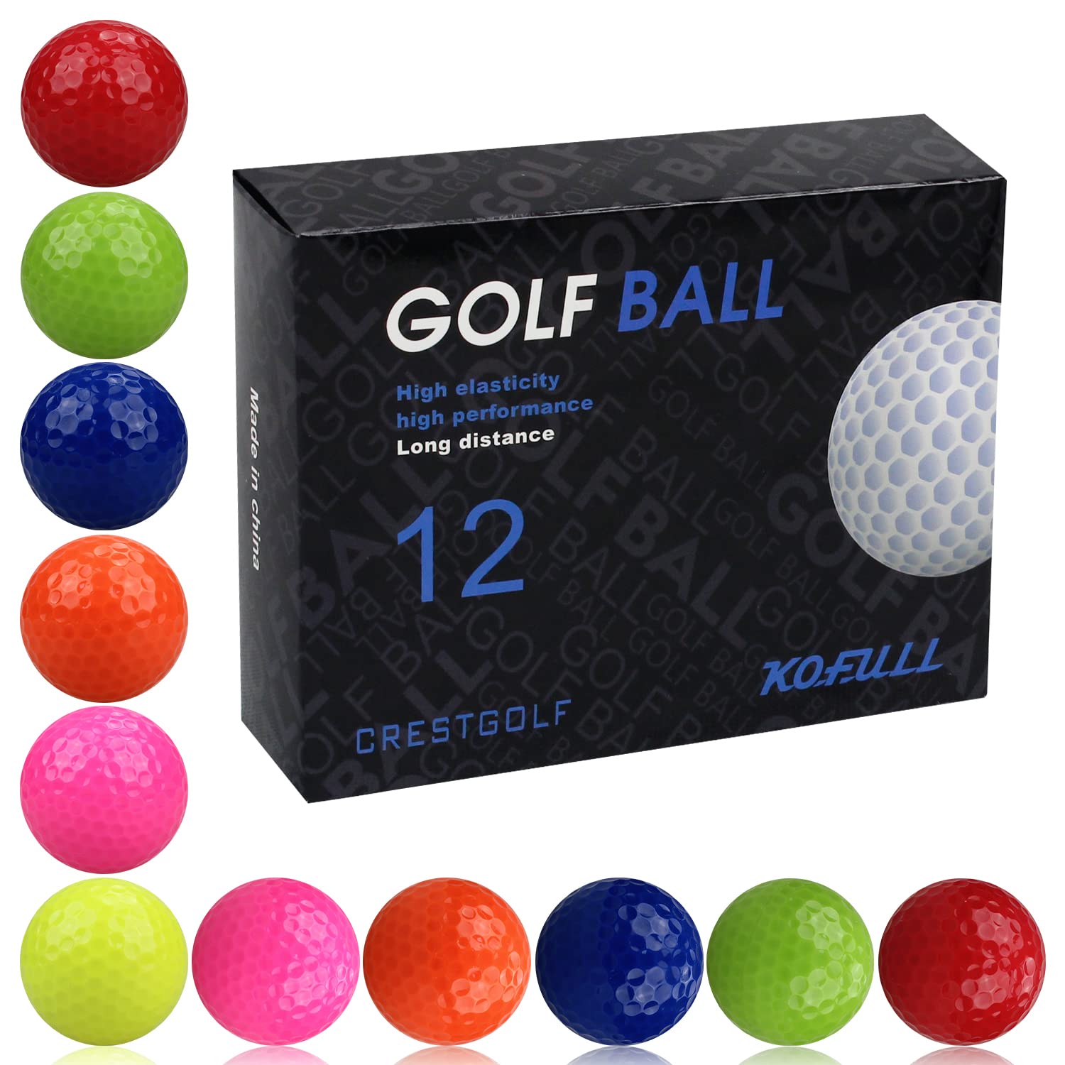 KOFULL 6 Pack Outdoor Pickleball Balls with 40 Holes, 6 Pack with Excellent Durability, Bounce and Meet USAPA Requirements