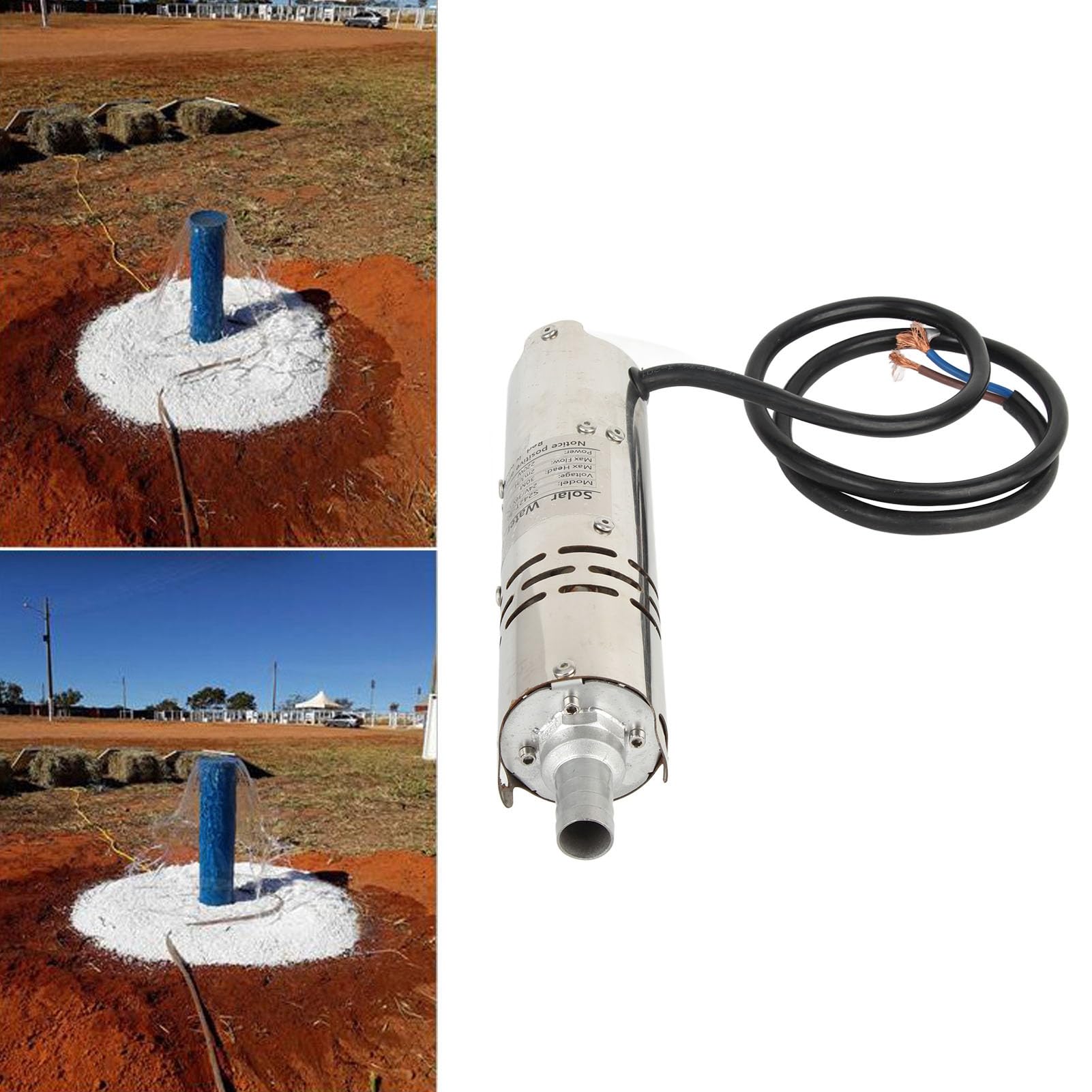 Pompe Submersible Moteur Permanent Aimant Électrique Solaire DC