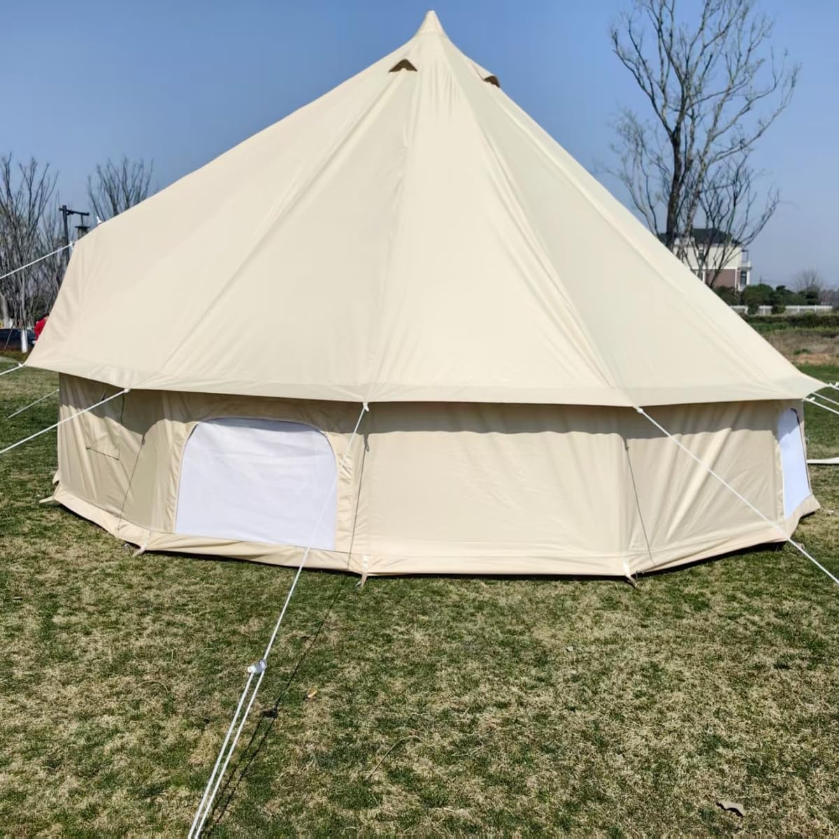 Outdoor Glamping 300D Oxford 5 m namiot kempingowy 5 m namiot jurty z szytym grubym arkuszem, na kemping lub festiwale