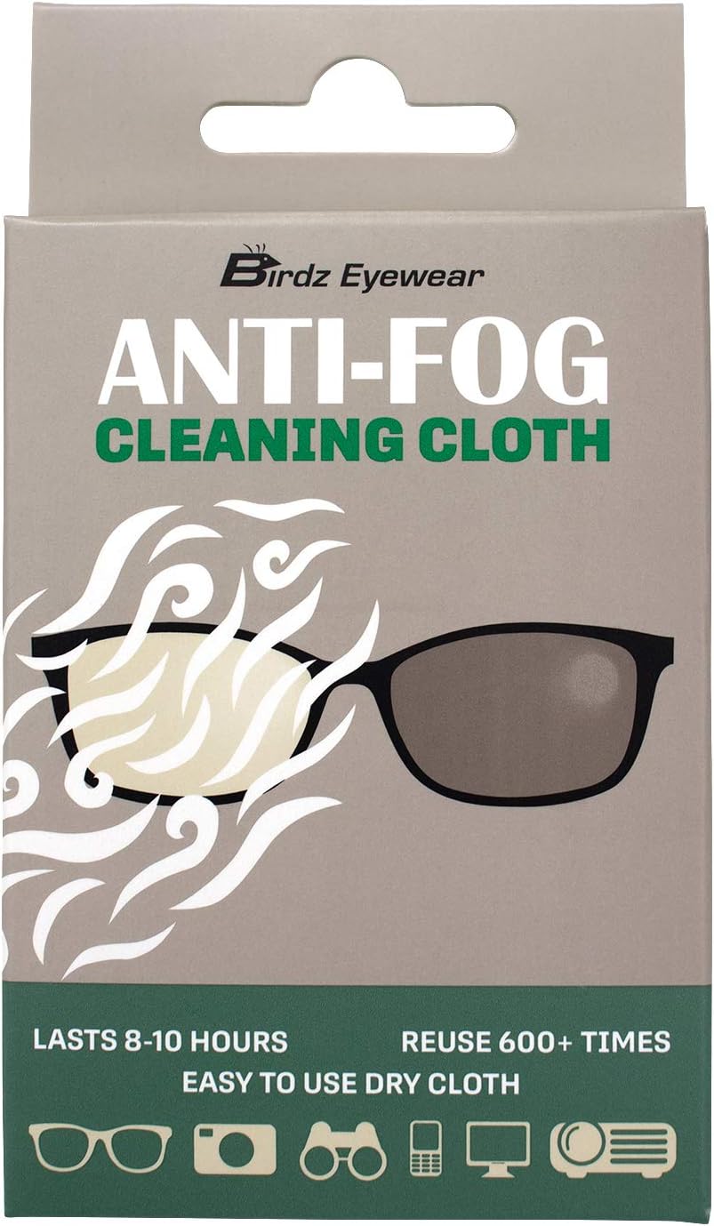 Birdz Anti-Fog Easy to Use Reusable Cloth for Fog-Free Glasses | Great for Keeping Airsoft Goggles Fog Free