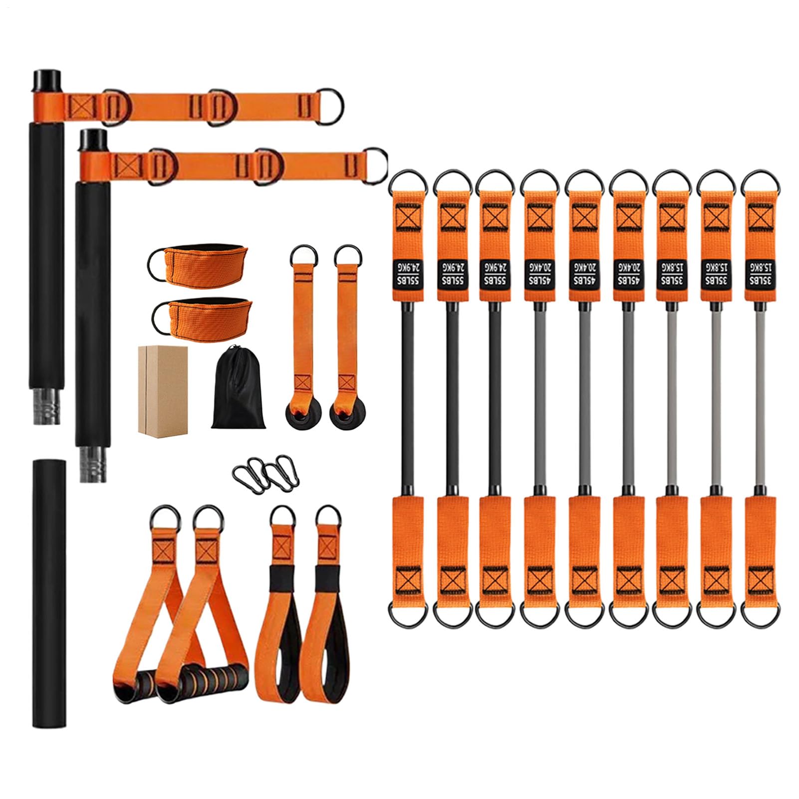 Kit per pilates da donna, attrezzatura multifunzionale per fitness, squat, allenamento, per casa, palestra, professionisti, atleti, uomini, donne, giocatori, atleti, spalle, gambe
