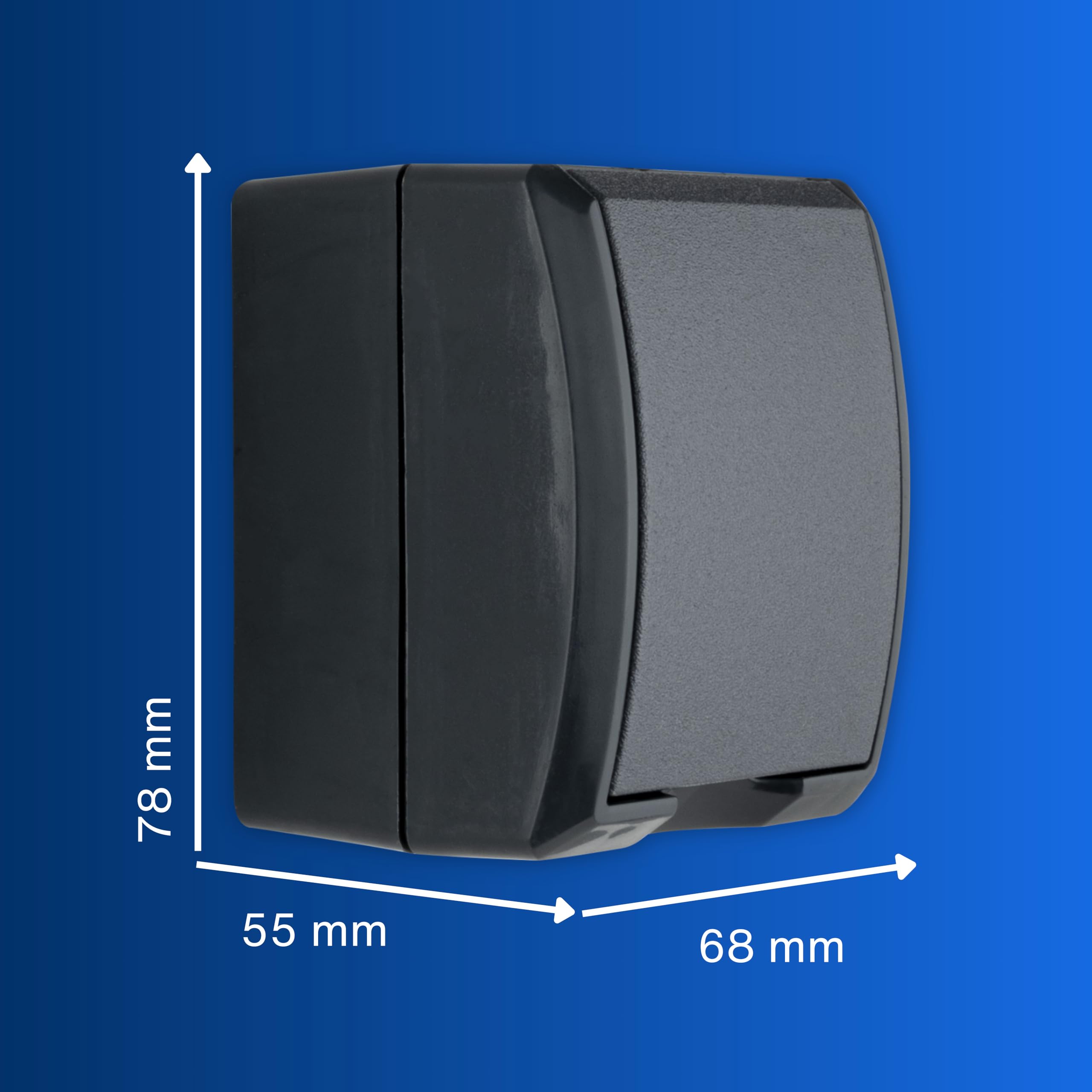 REV 0007031900 AquaForm - Toma de corriente (IP44 unipolo, empotrable, antracita