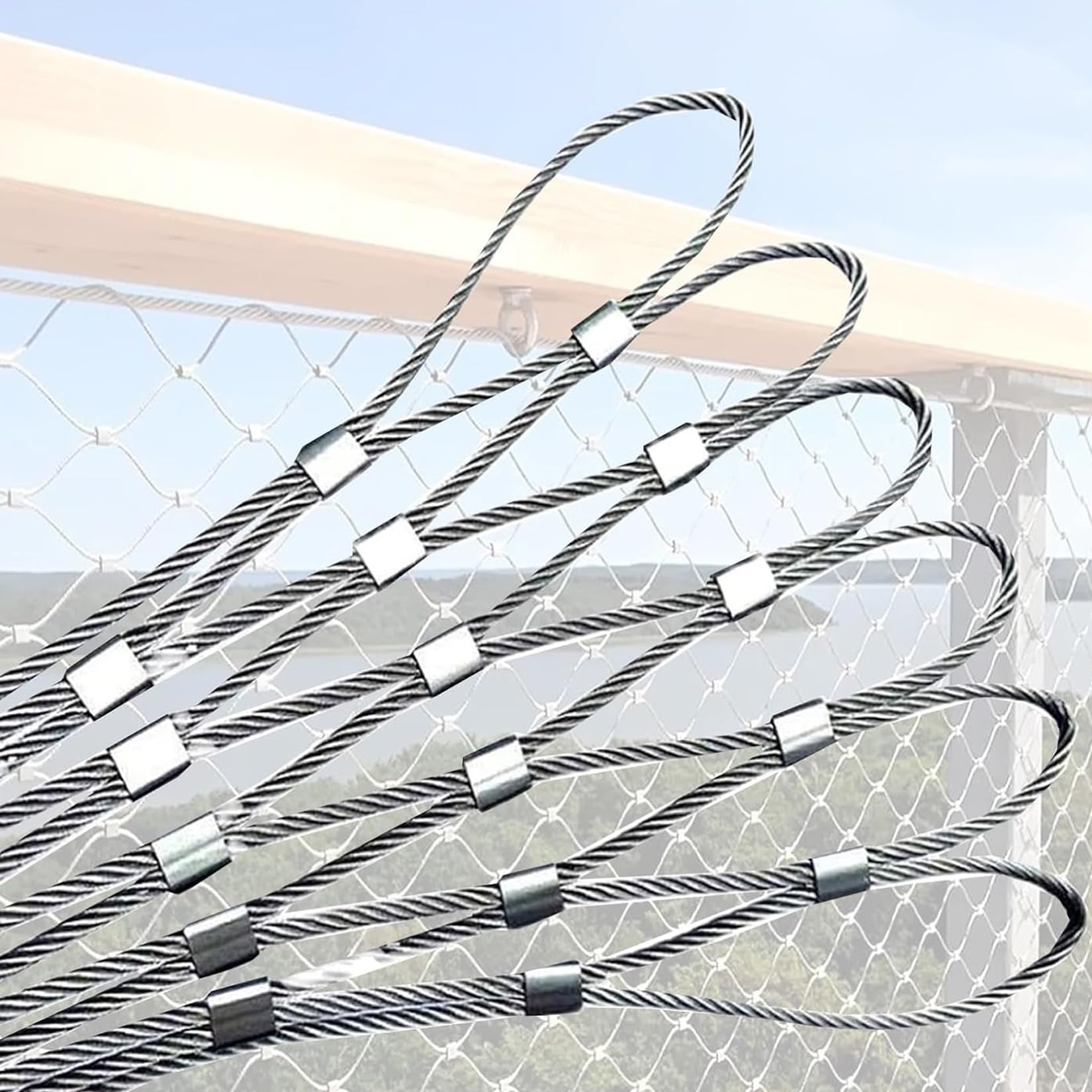 inless Steel 10 cm / 1,5 mm elastyczna bezpieczna siatka 2 x 5 m, drób, chroni balkon i ogród, siatka Securi dla zwierząt i wszechstronne zastosowanie na zewnątrz
