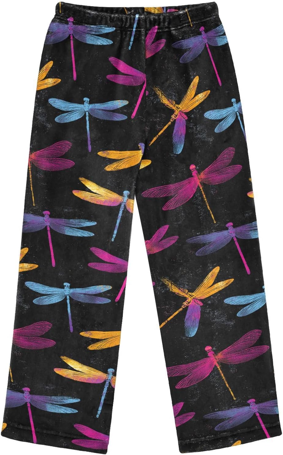 visesunny Colorful Dragonflies Boys Pants for Kids Fleece Bottoms Long Jogger Pants Trousers with Pockets Size 6-14Y