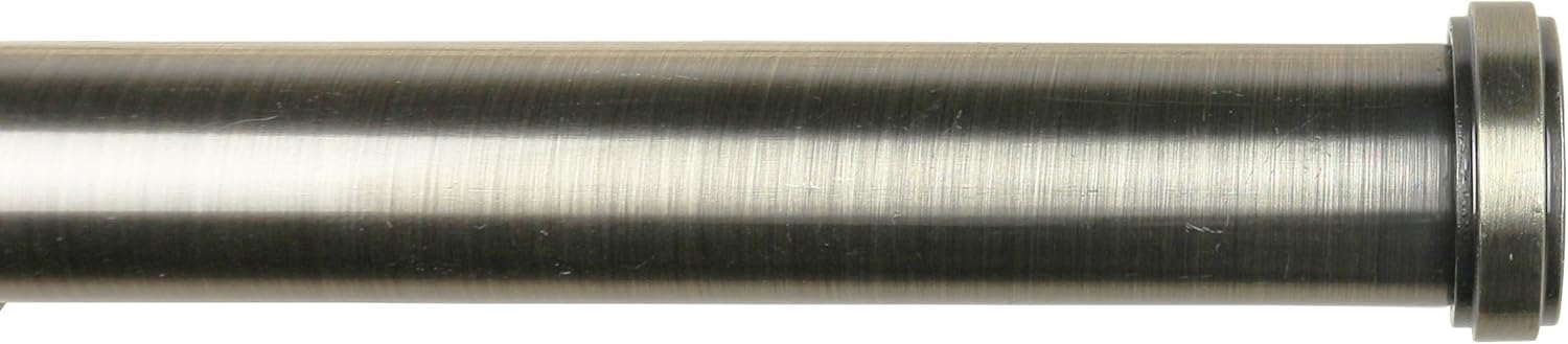 Urbanest 5/8-inch Diameter Bouchon Adjustable Single Drapery Curtain Rod, 48-inch to 84-inch, Polished Brass