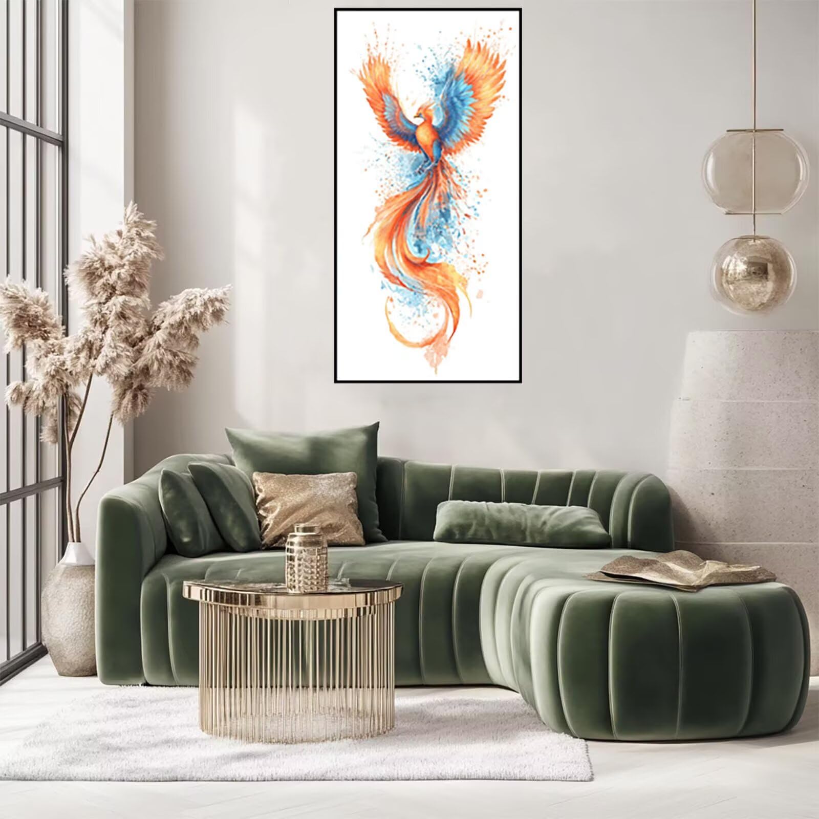 5D diamentowe malowanie feniks diamentowy zestaw do haftu krzyżykowego 200 x 100 cm, kreatywne hobby dorośli cyrkonie płótno malarstwo zwierzęce, diamentowy obraz, dekoracja ścienna prezent kobieta