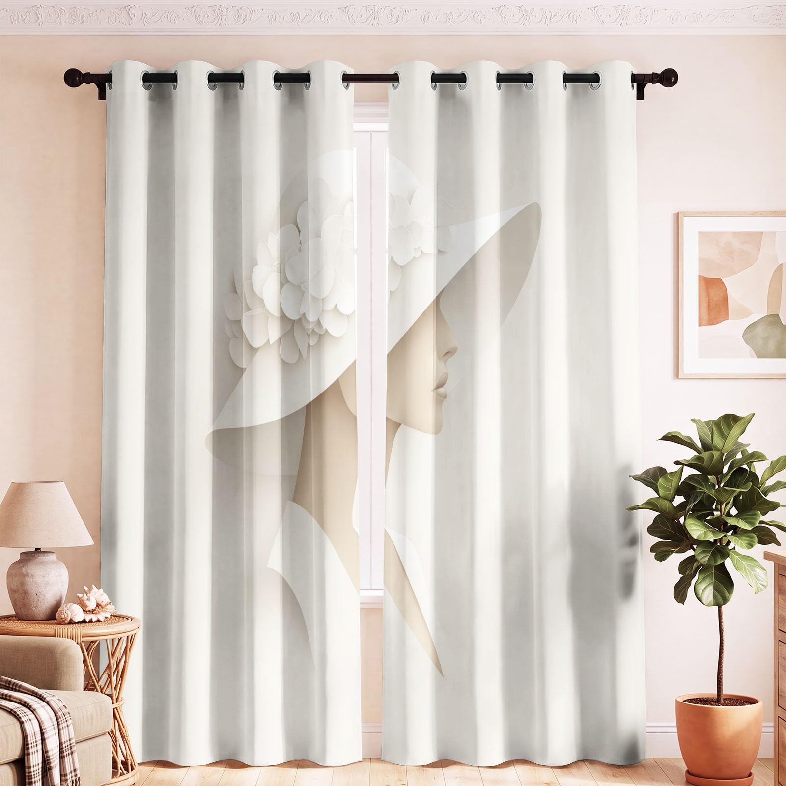 Generisch Zestaw 2 szt. wys. 145 x szer. 140 cm 95% nieprzejrzyste zasłony