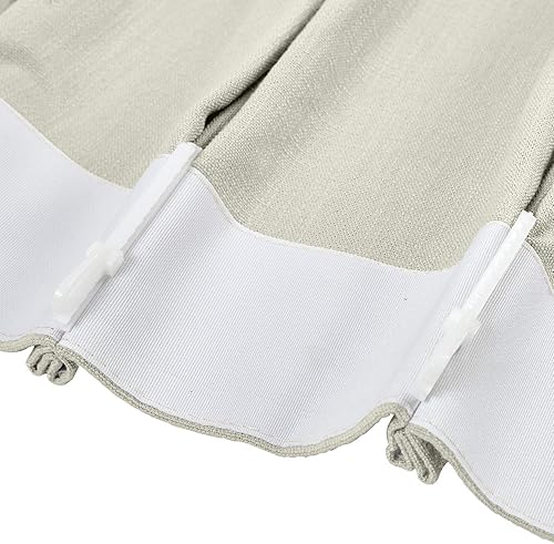 Miniatura 36 de Frelement Cortinas plisadas de lino de algodón extra anchas para oscurecer la habitación, 120 pulgadas de ancho x 96 pulgadas de largo, cortinas