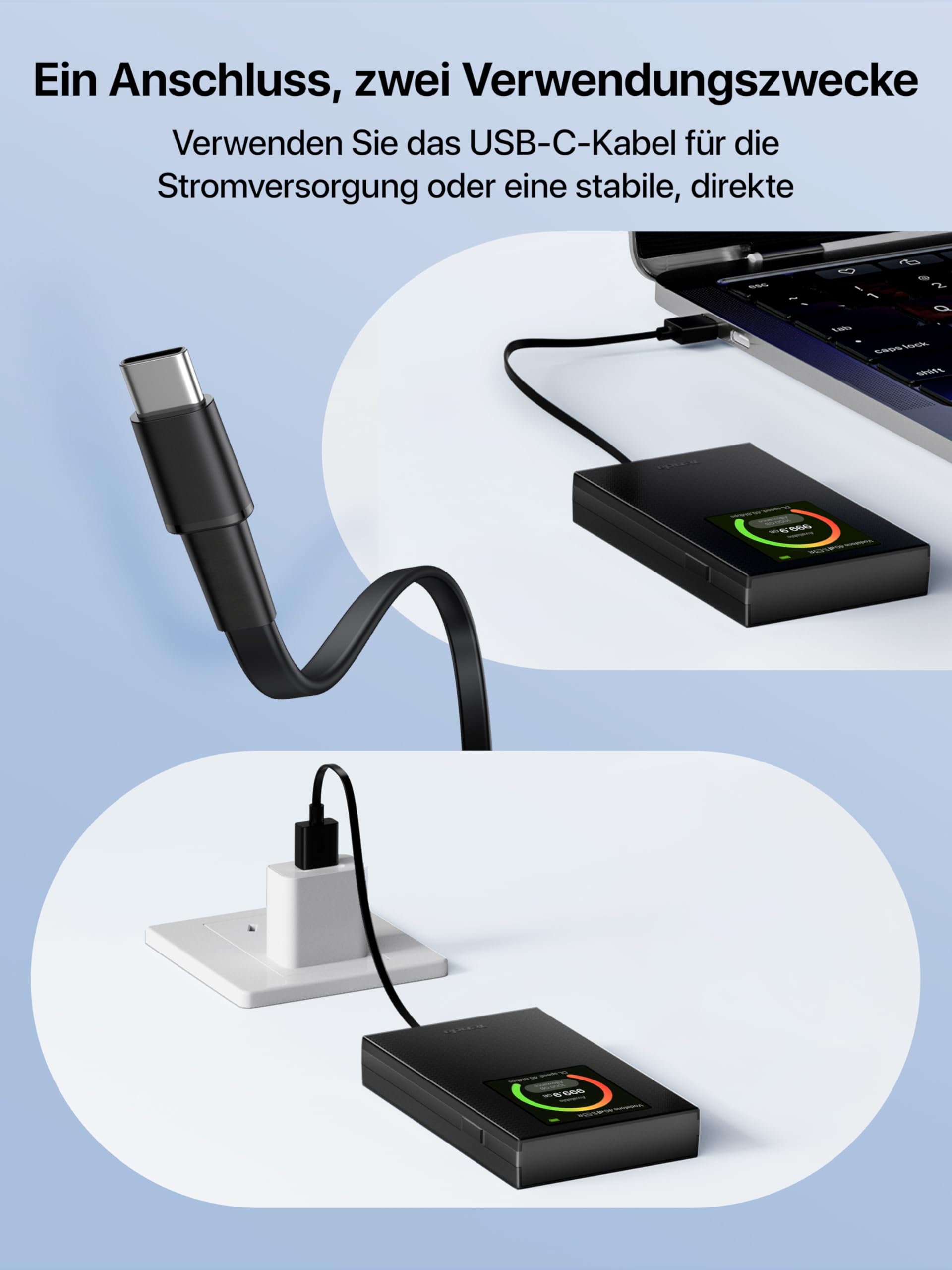 Tenda Mobilny Router Wifi 4G Sim - PrzenośNy Hotspot Mifi, Cat4 Lte 150 Mb/S, AX300 Wi-Fi 6, Akumulator 2100 Mah, Port Usb-C, Wpa3, Kolorowy Ekran, 4g Kompatybilny Z Odblokowaną Kartą Nano Plug | Kieszonkowy hotspot WiFi do podróży, kolorowy wyświetlacz L