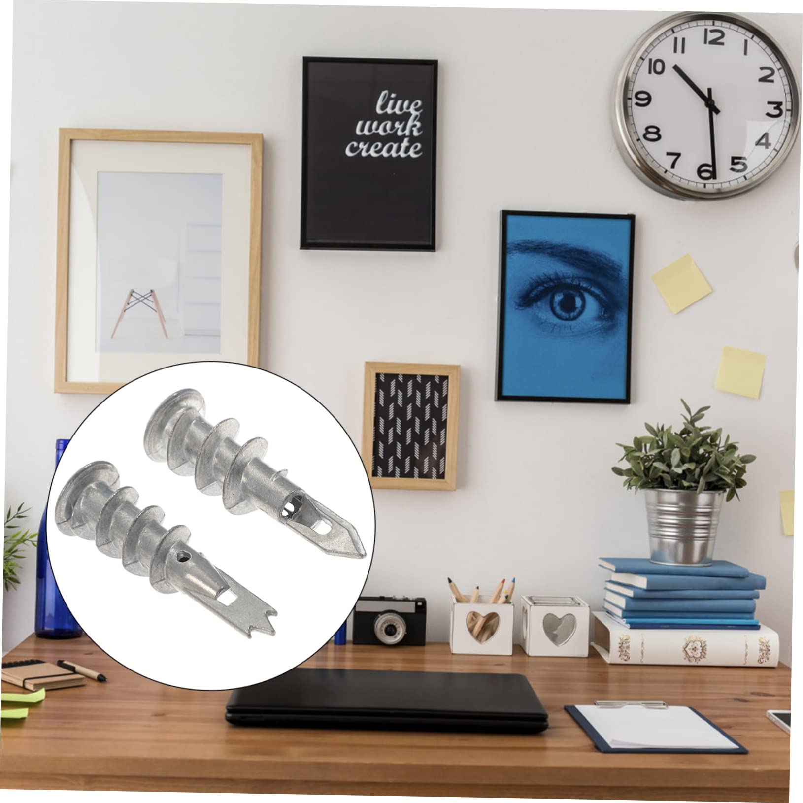 NAMOARLY Drywall Anchor Set Gecko Expansion Tube 100pcs Zinc Alloy Self Drilling Heavy Duty for Wall Hanging Decorative Fixtures