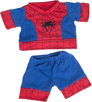 Spiderbear PJs Outfit Teddy Bear Clothes Fits Most 14" - 18" Build-a-Bear and Make Your Own Stuffed Animals