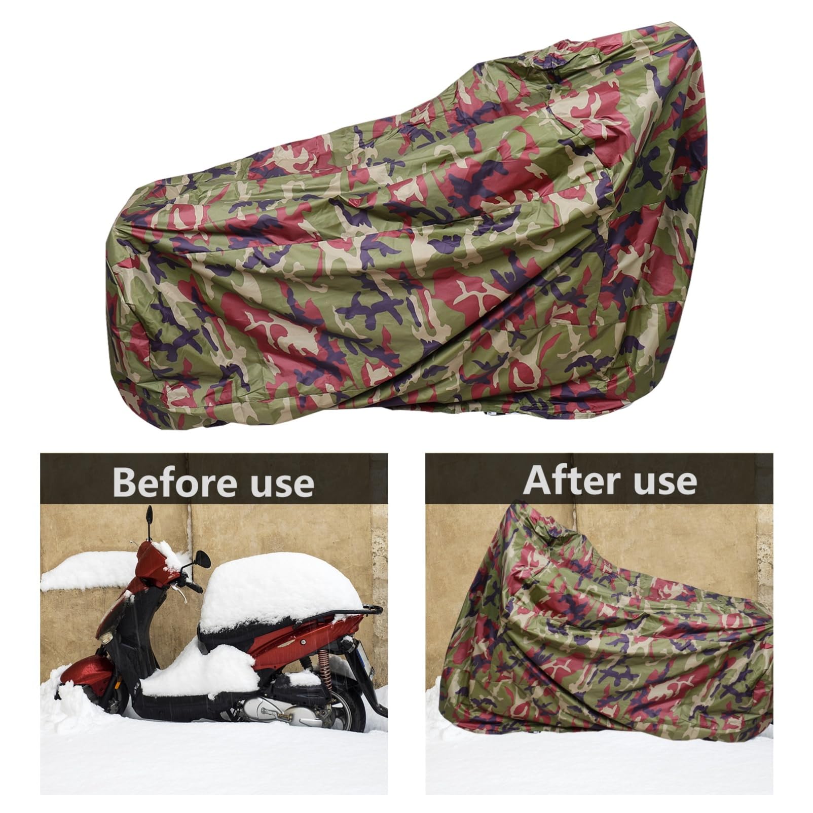 Cabilock Housse de Moto Imperméable en PU et Nano, Protection Anti-Rayures et Résistante la Chaleur, pour L’extérieur et L’Hiver